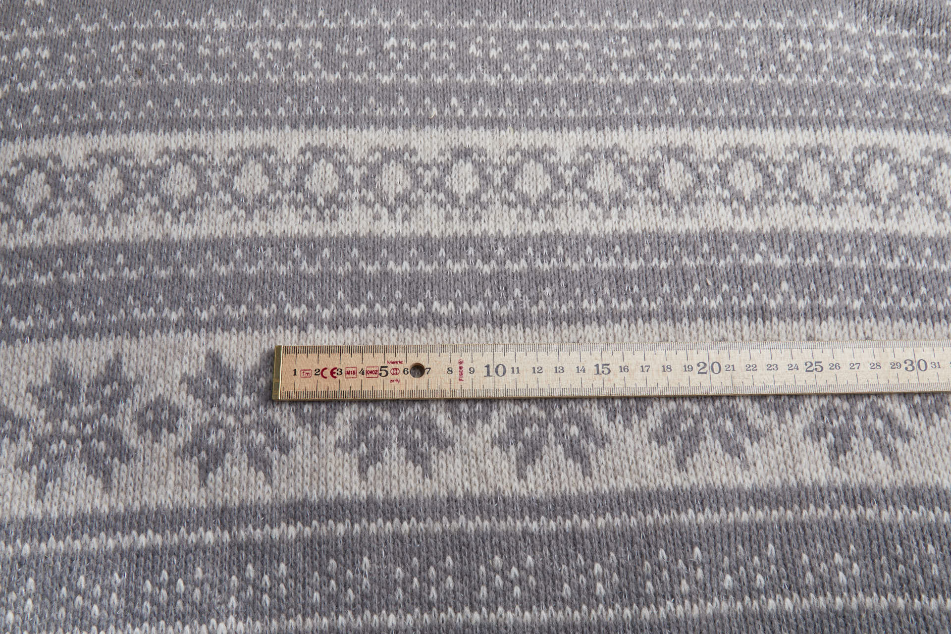 Icelandic Sweater Knit - Beige / Pale Grey fabric, image 4 of 7