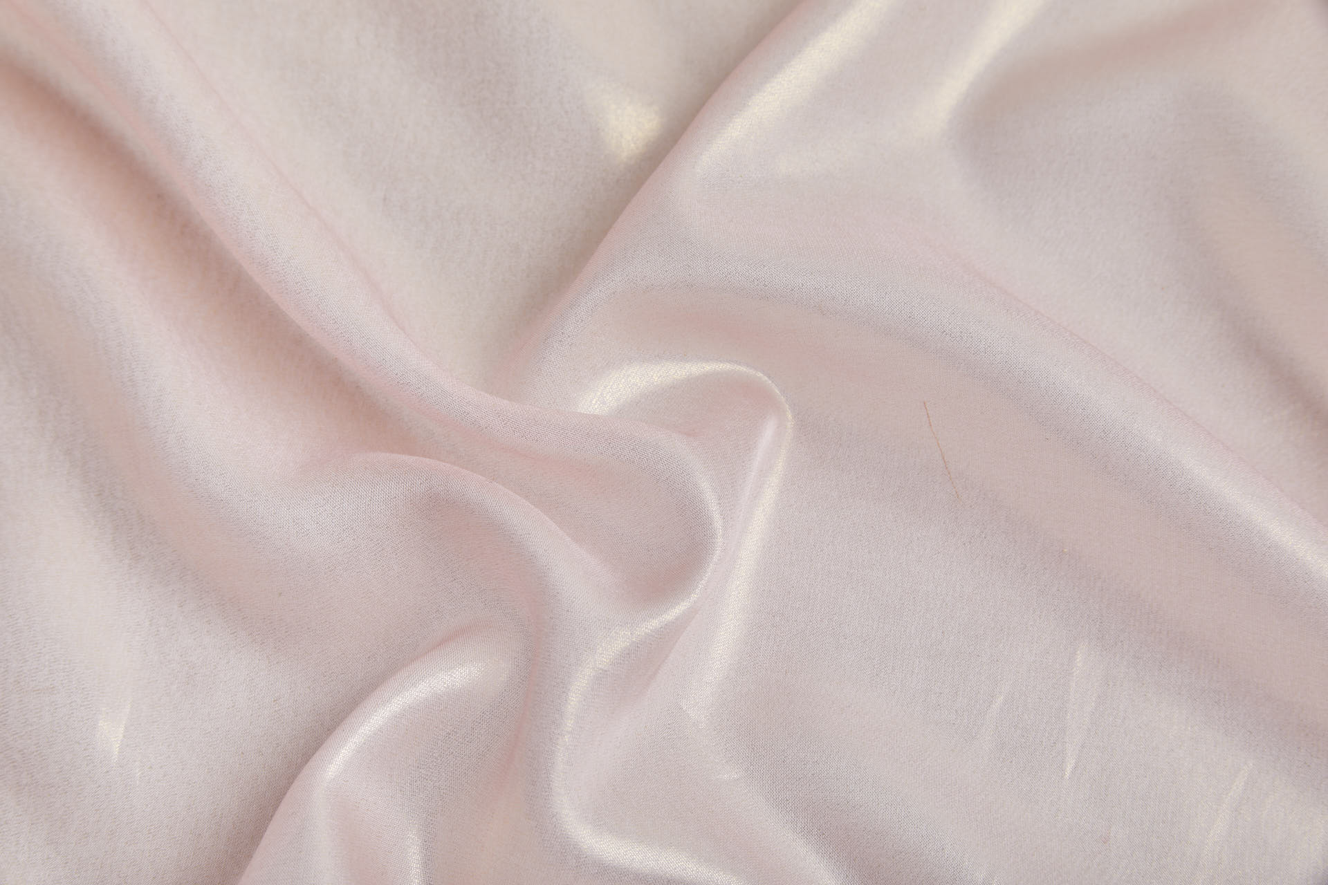 Foil Printed Silk Chiffon - Gold on Pale Pink fabric, image 6 of 7