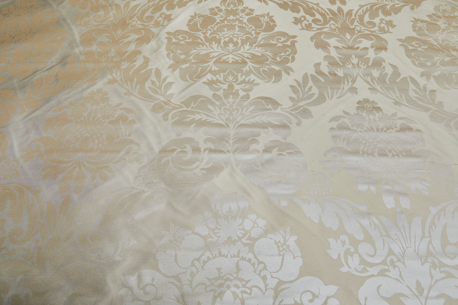 Rococo Printed Silk Dupion - Ivory fabric, image 6 of 6