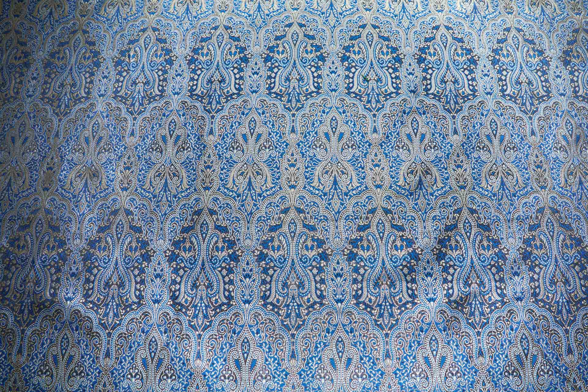 Banaras Brocade - Blue, Black and Gold fabric, image 10 of 10