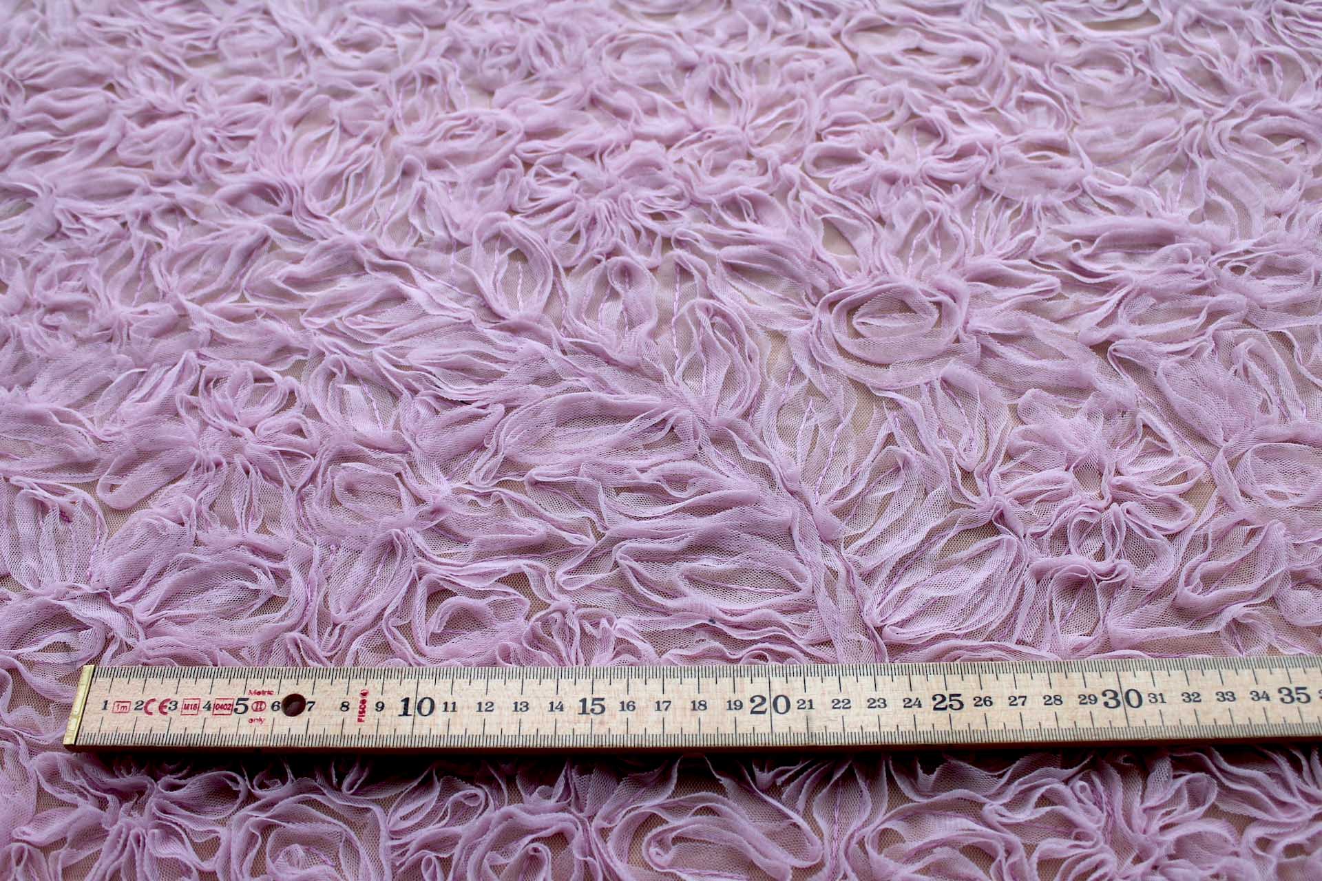 Pink Tulle Applique Flowers fabric, image 4 of 7
