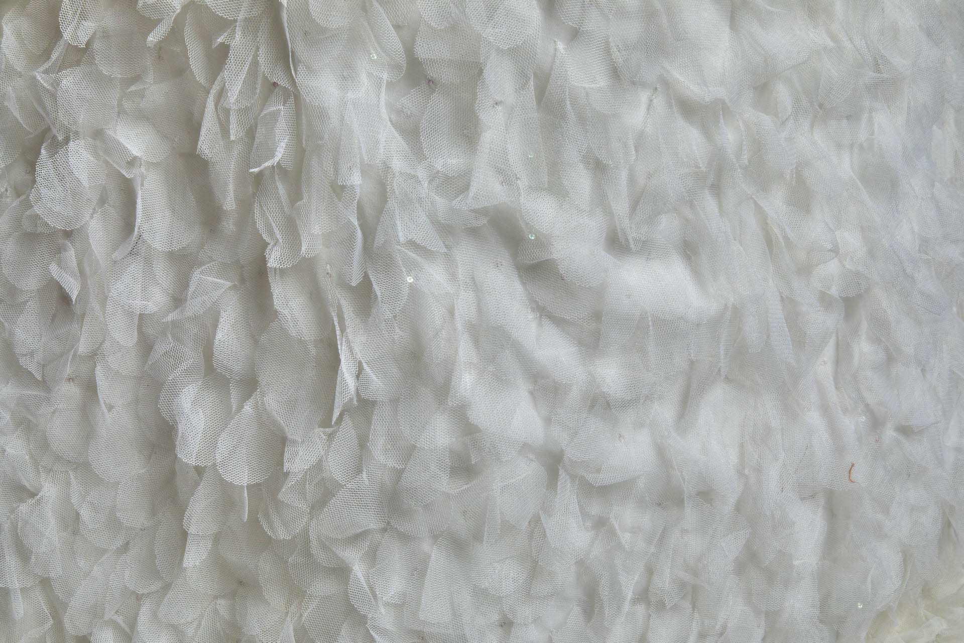 Petal Tulle on Silk Chiffon - Ivory fabric, image 10 of 10