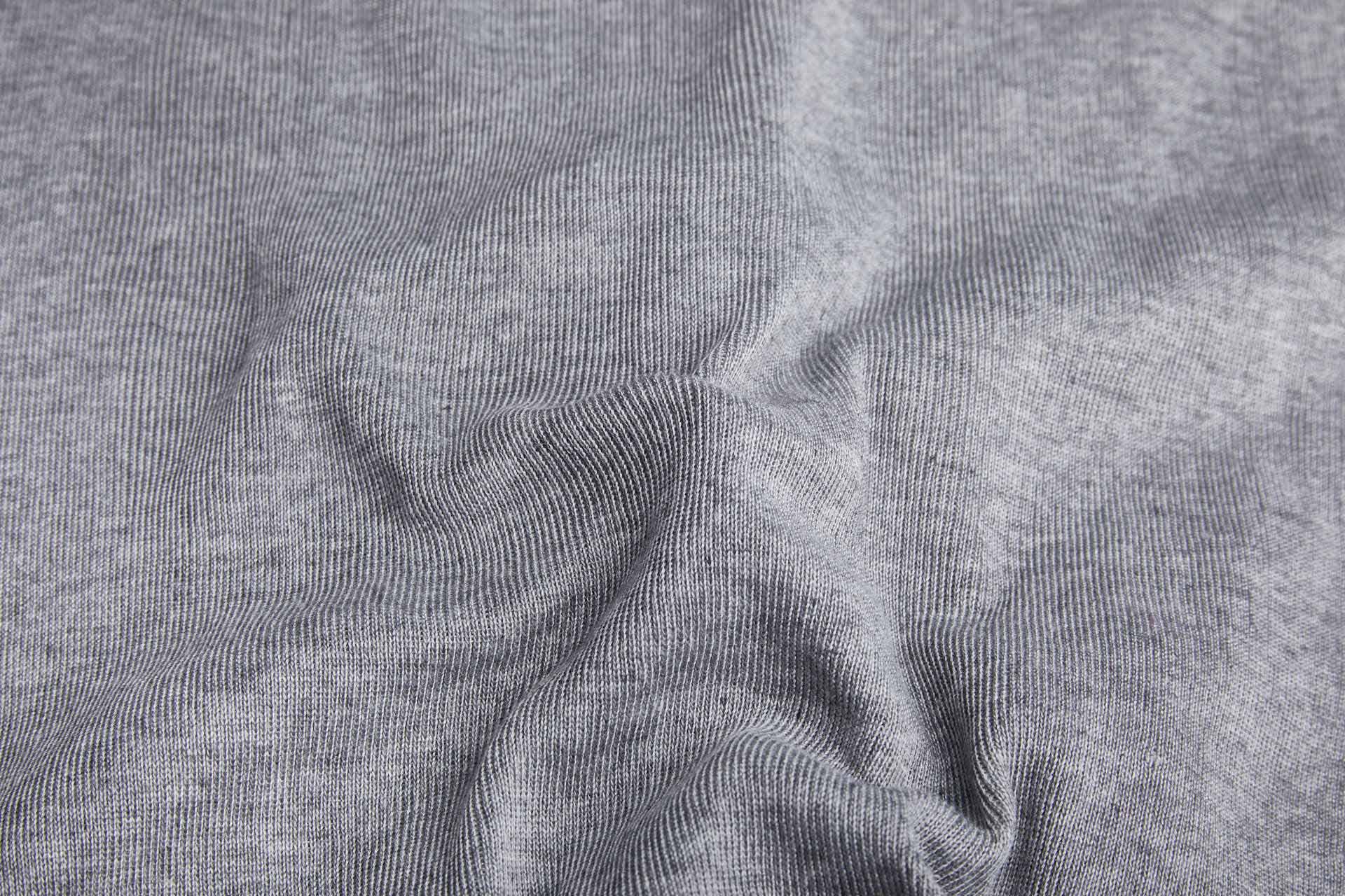Super Stretch Ribbing - Medium Marl Grey fabric