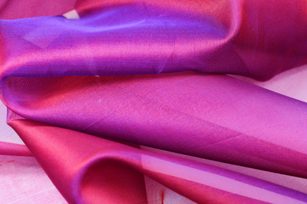 Silk Organza - Red Shot Purple fabric, image 3 of 3