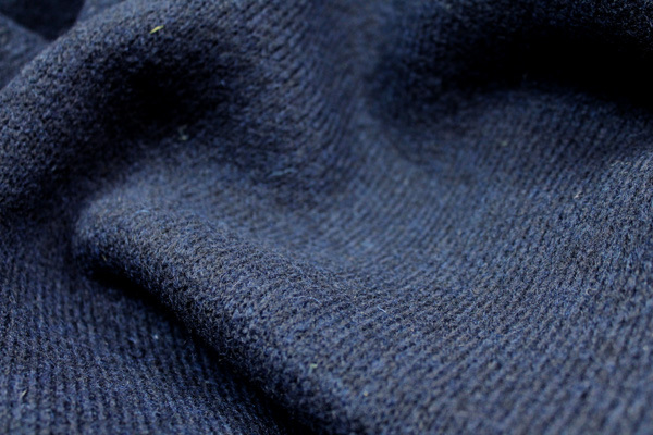 Boiled Wool Heavy Knit - Navy fabric, image 3 of 4