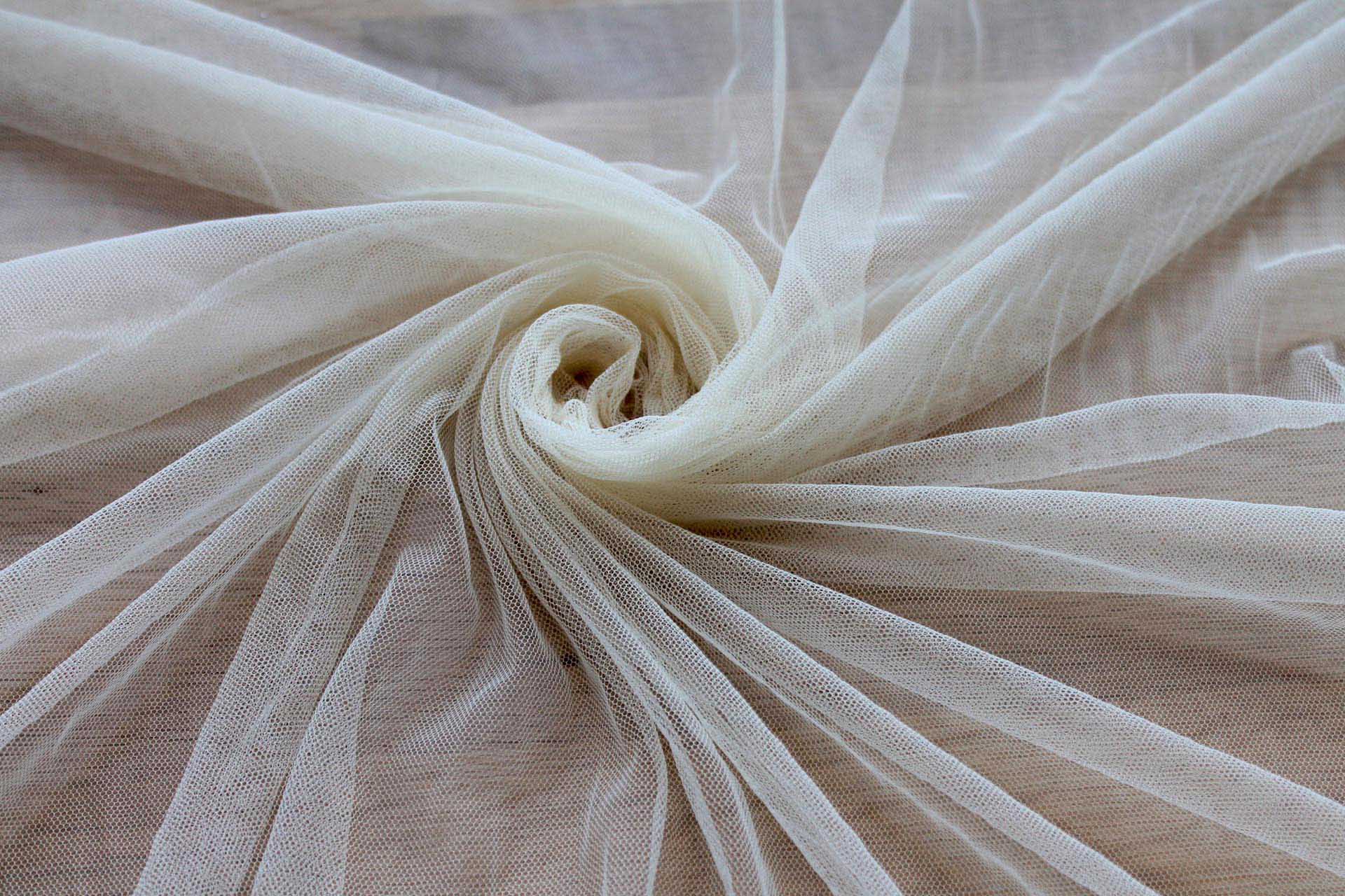 Soft Nylon Tulle - Rich Cream - T04 fabric