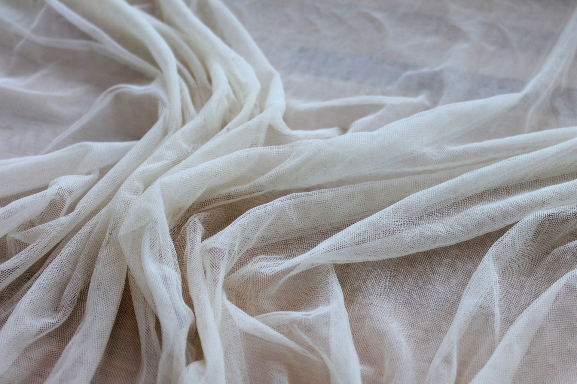 Soft Nylon Tulle - Rich Cream - T04 fabric, image 4 of 5