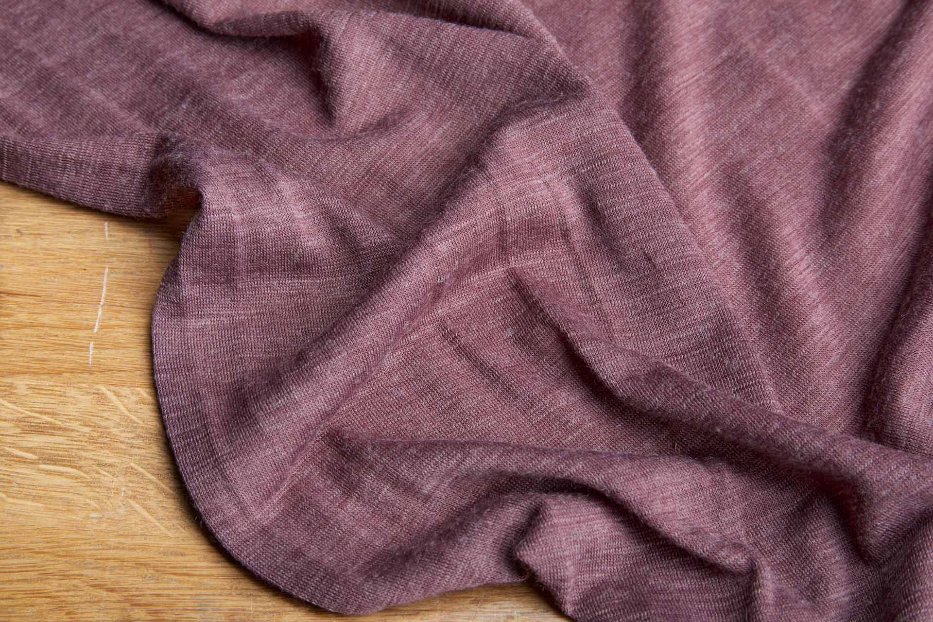 Soft Wool Mix Jersey - Heather - 0.6m Piece fabric, image 3 of 4