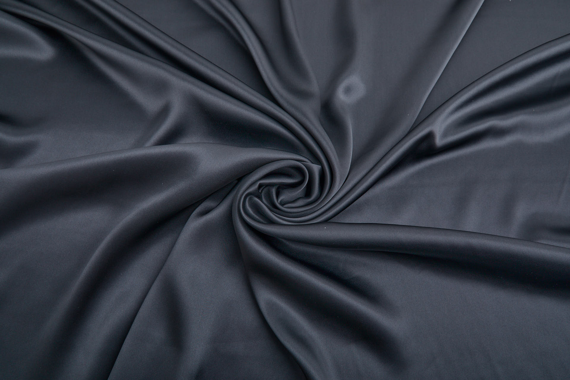 Deep Grey Silk Satin - 140cm wide fabric