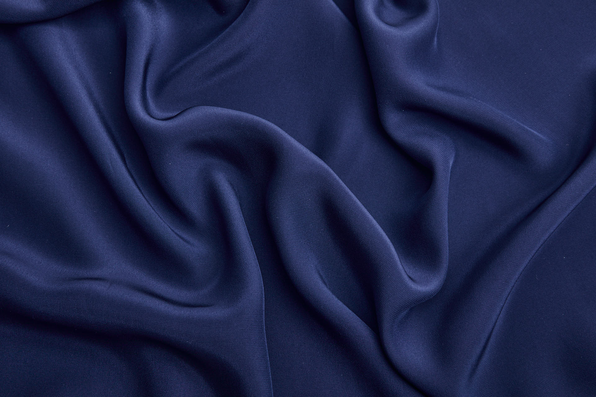 New Navy Silk Satin - 112cm wide fabric, image 4 of 7
