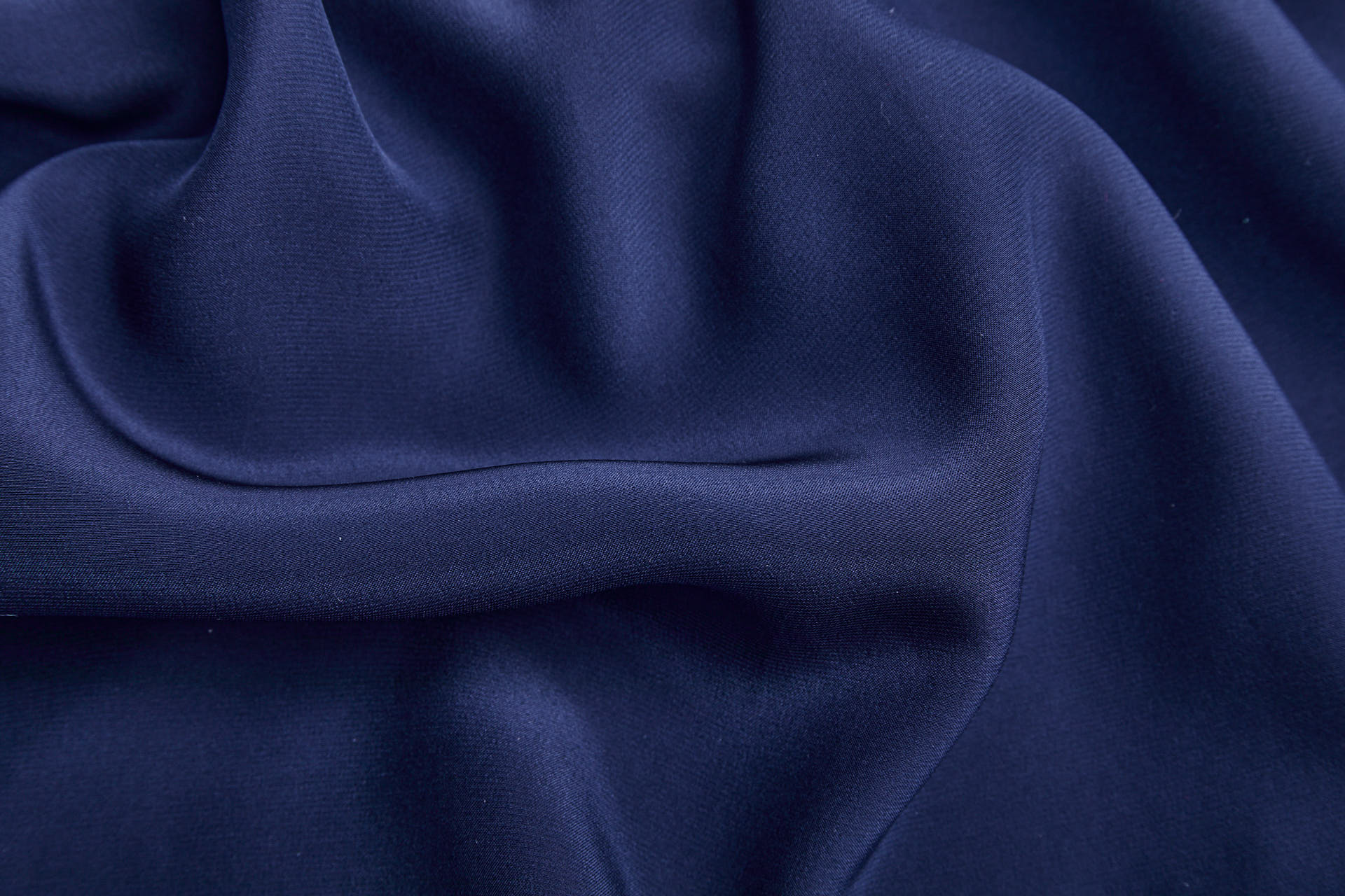 New Navy Silk Satin - 112cm wide fabric, image 5 of 7