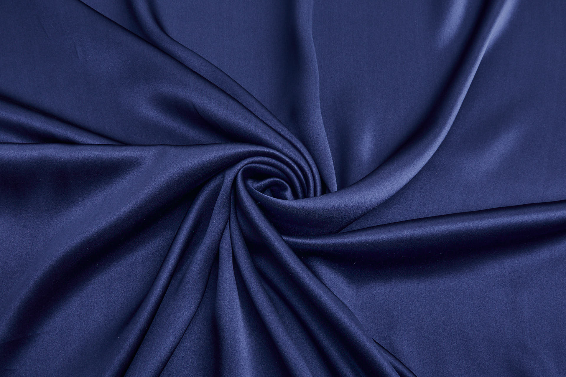 New Navy Silk Satin - 112cm wide fabric