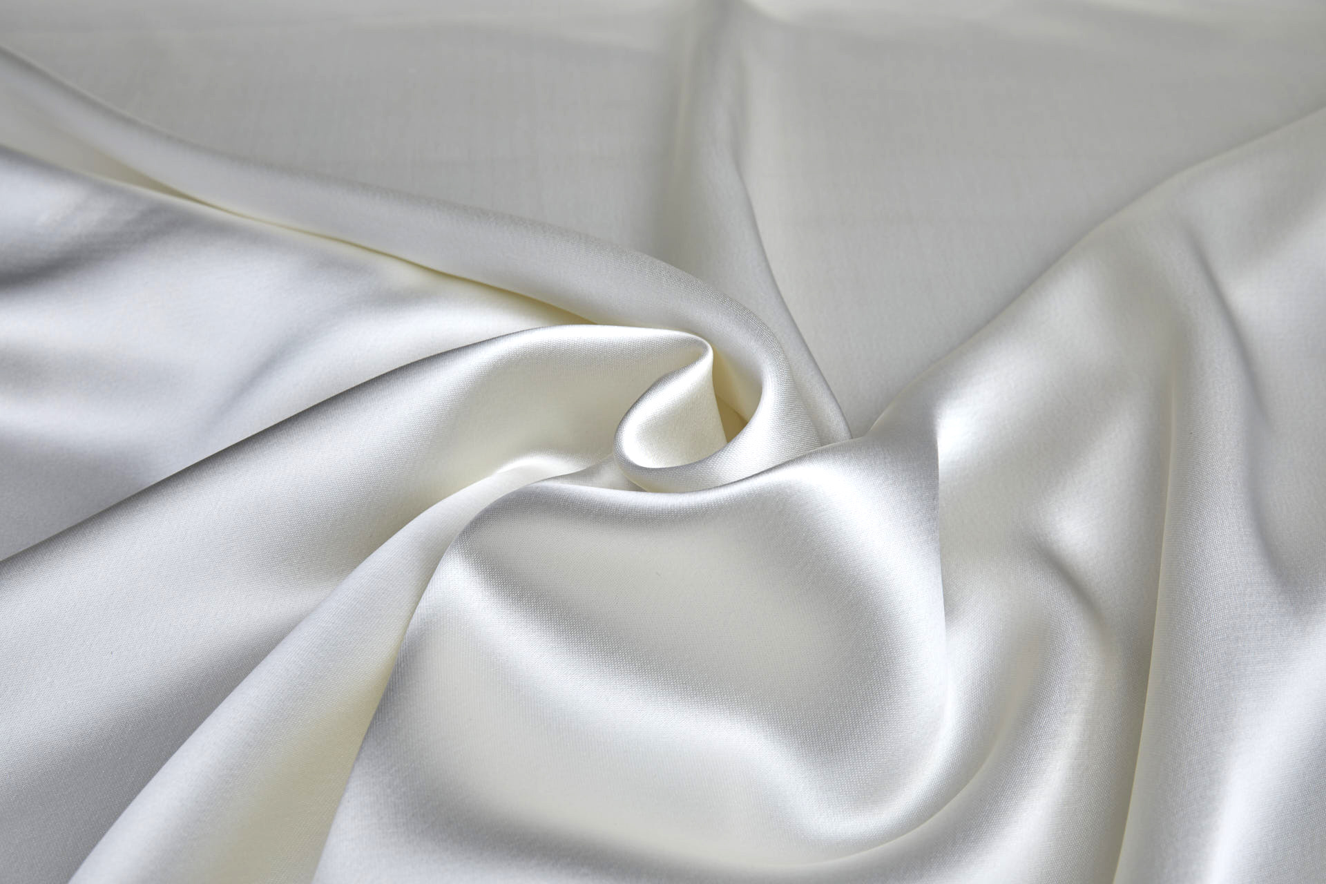 Double Sided Satin - Ivory fabric