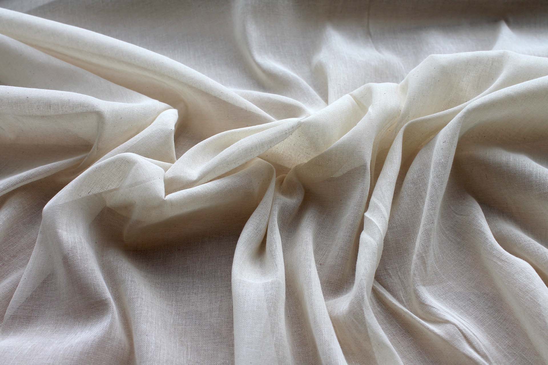 Cotton Muslin - Unbleached Natural fabric, image 2 of 4