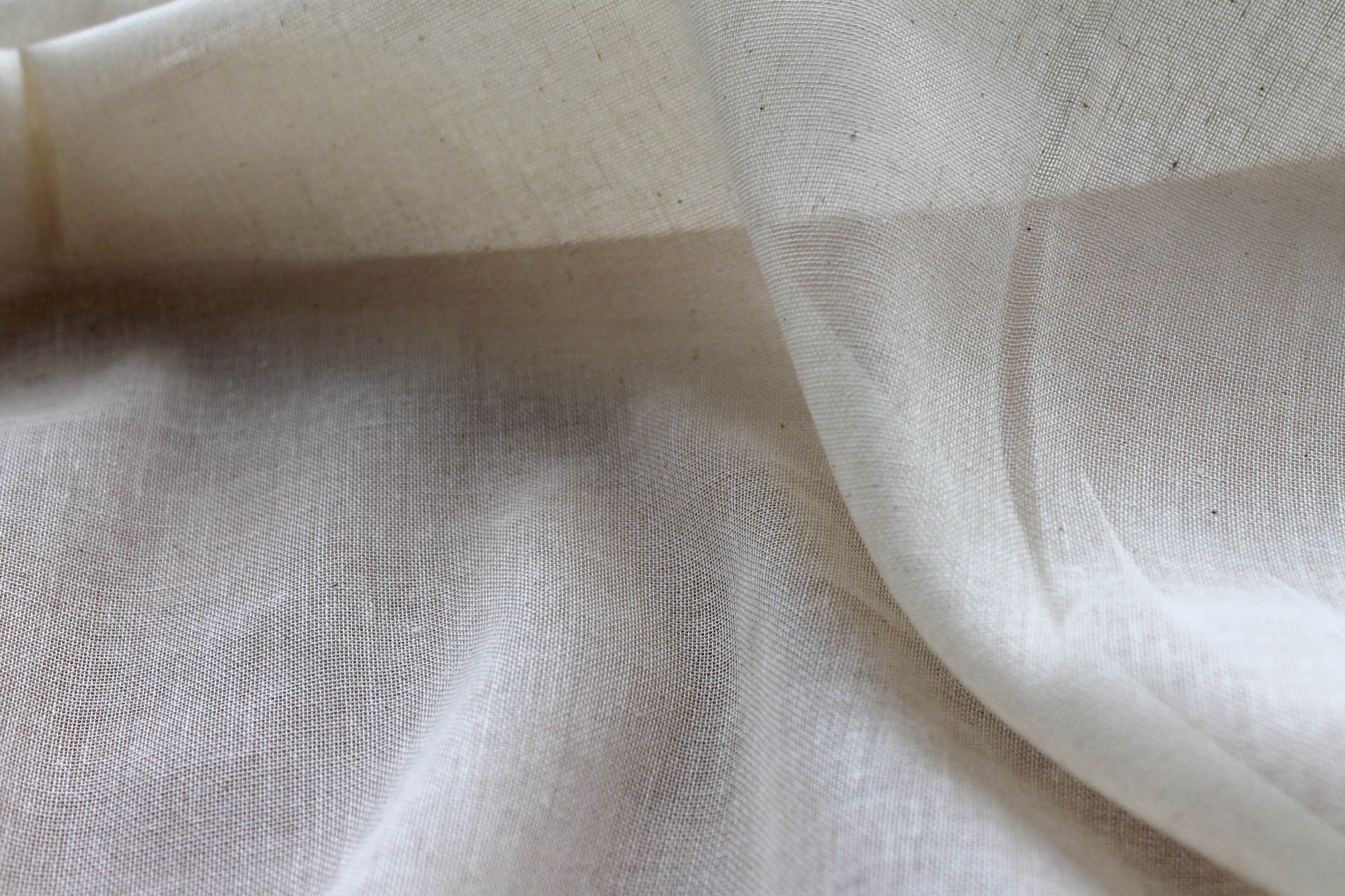 Cotton Muslin - Unbleached Natural fabric, image 3 of 4