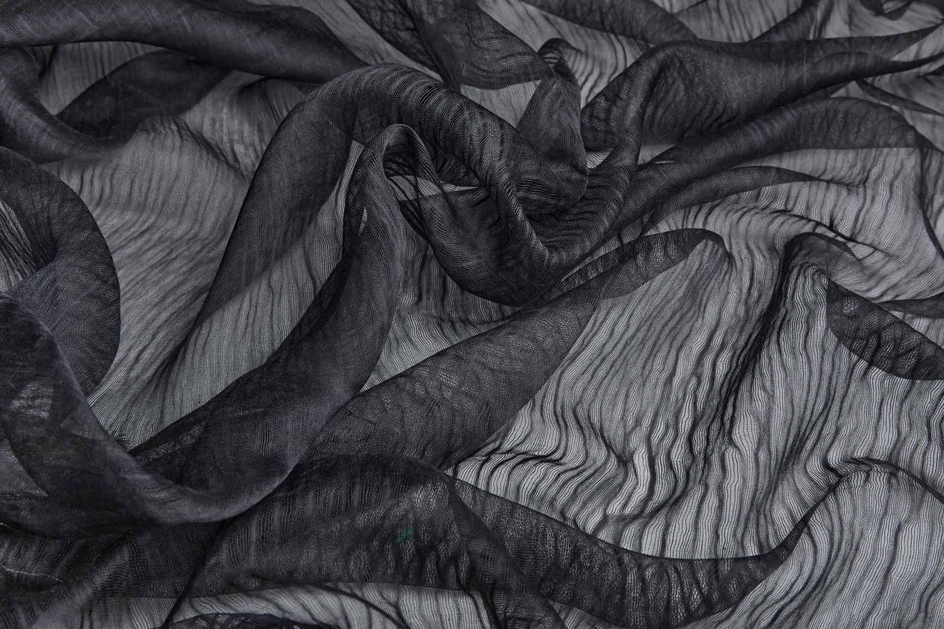 Distressed Silk Cotton - Black fabric, image 9 of 11