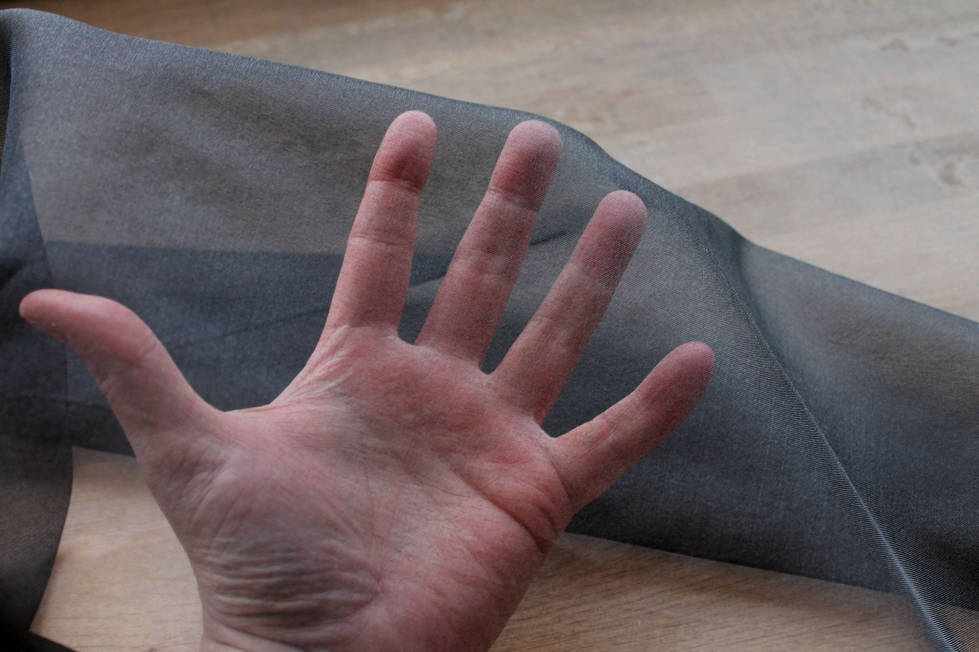 Silk Organza - Black Wide Width fabric, image 2 of 7
