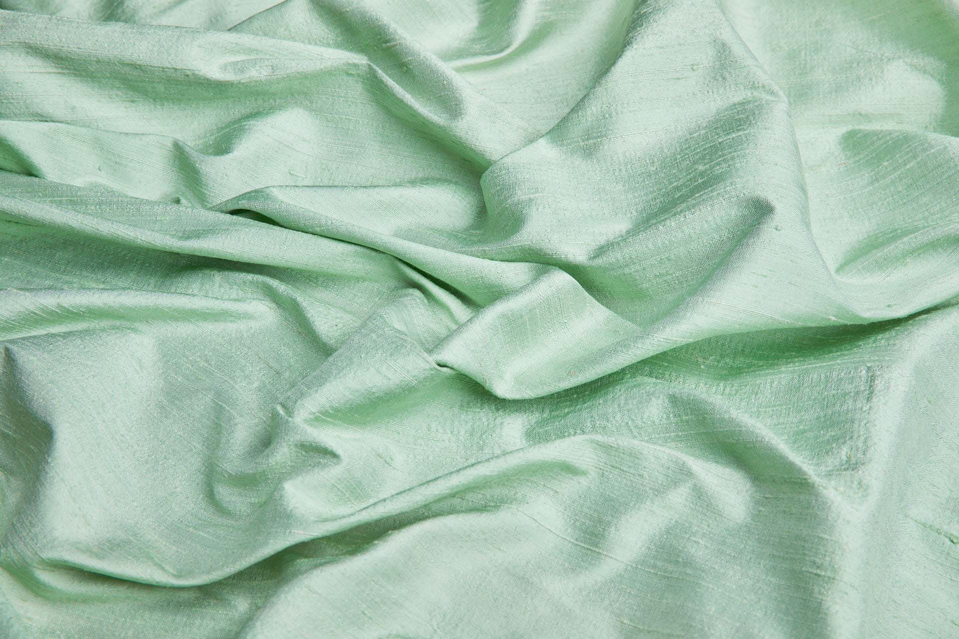 Textured Silk Dupion - Arsenic Green fabric, image 3 of 5