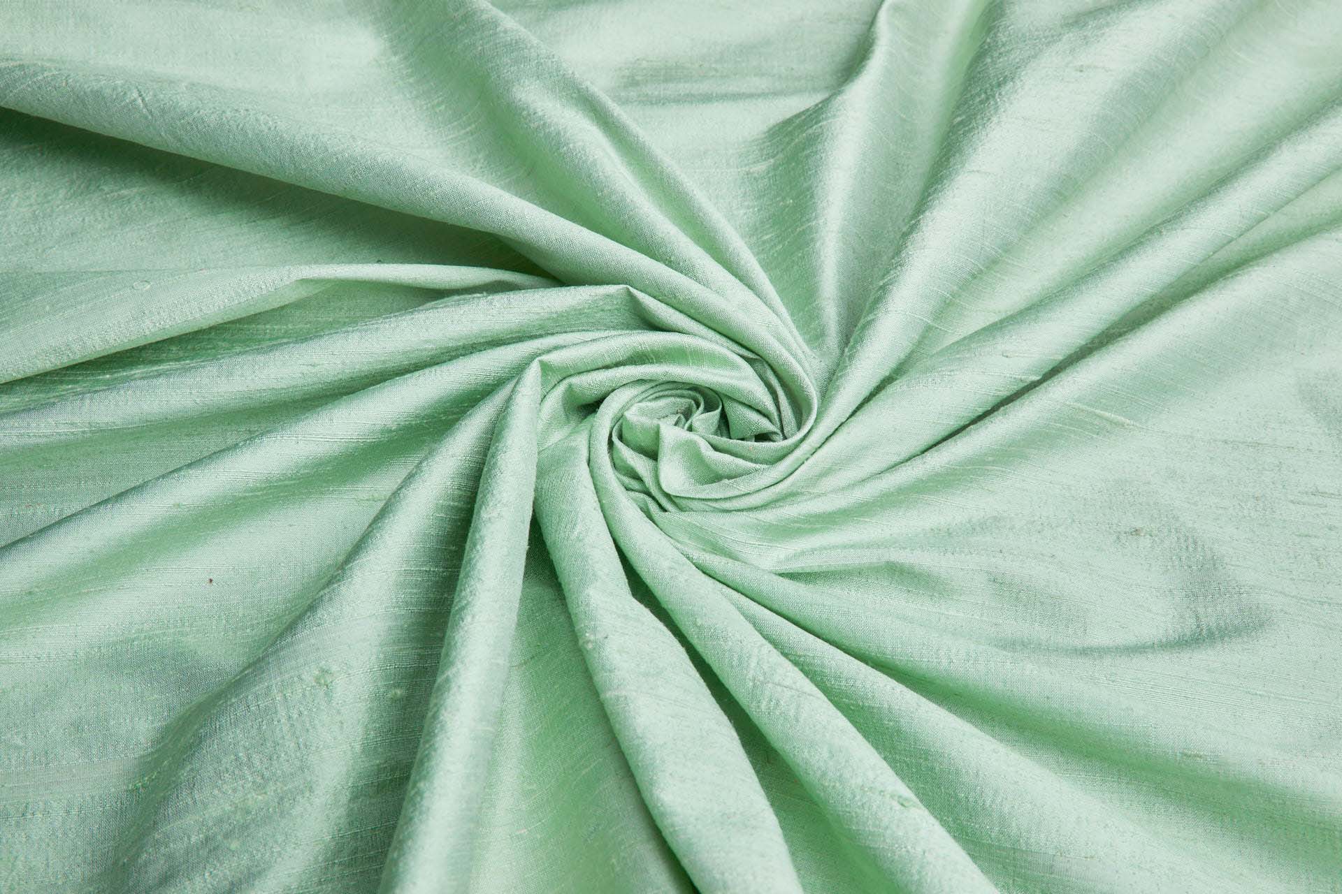 Textured Silk Dupion - Arsenic Green fabric