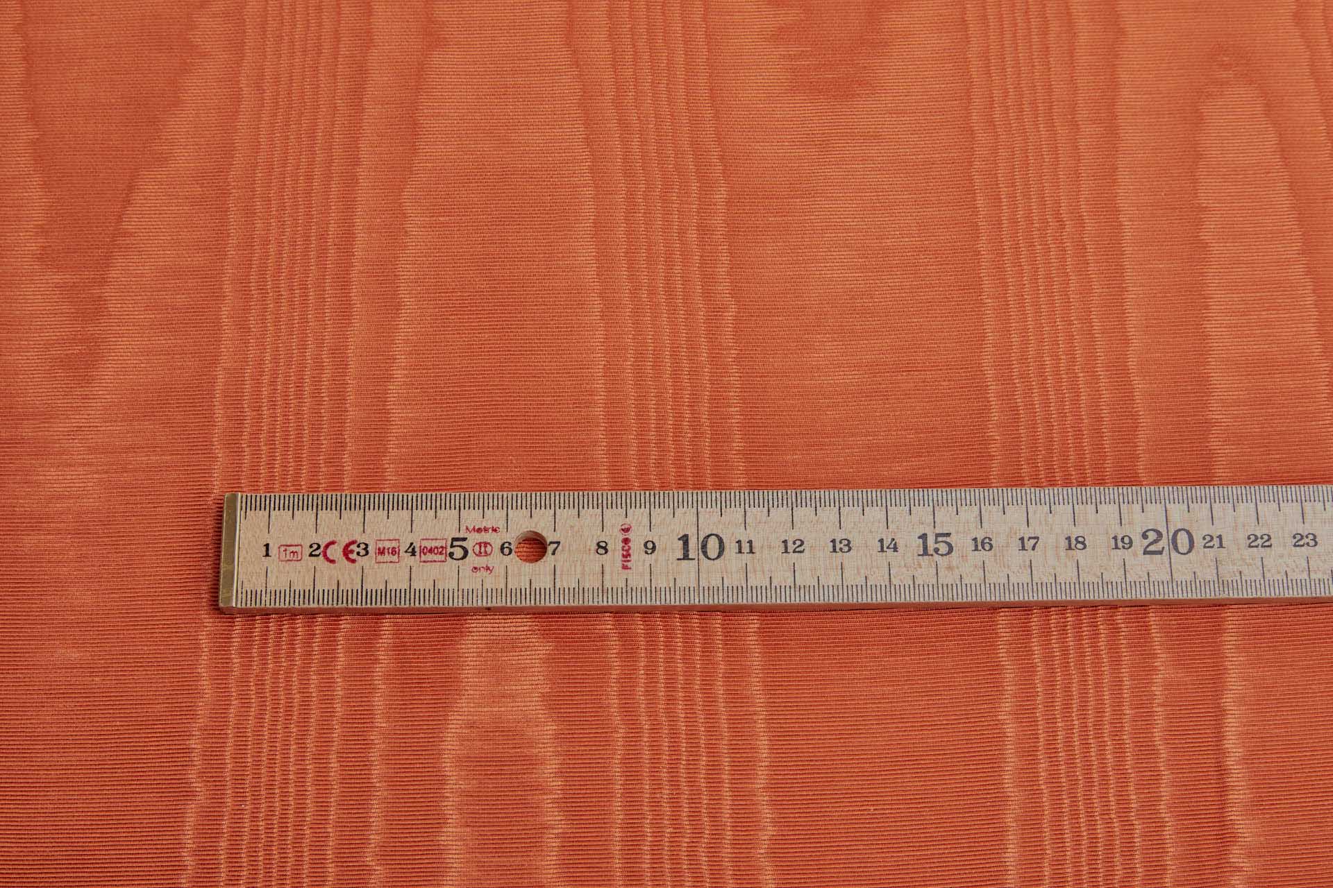 Cotton Viscose Grosgrain - Orange Moiré fabric, image 3 of 7