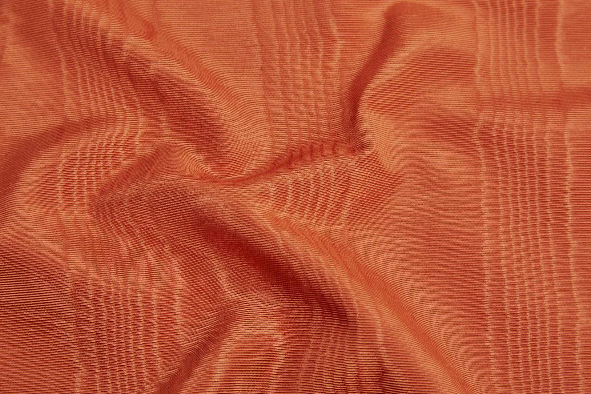 Cotton Viscose Grosgrain - Orange Moiré fabric, image 4 of 7