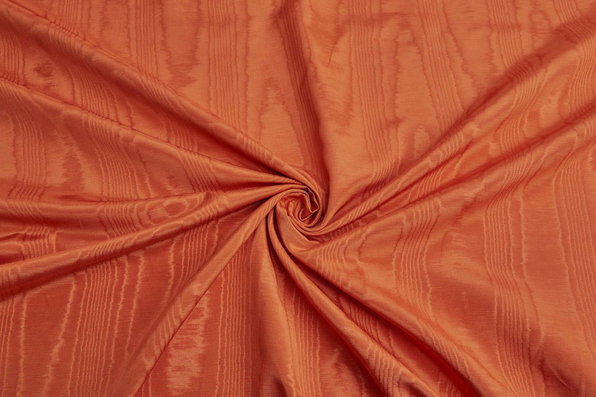 Cotton Viscose Grosgrain - Orange Moiré fabric, image 2 of 7