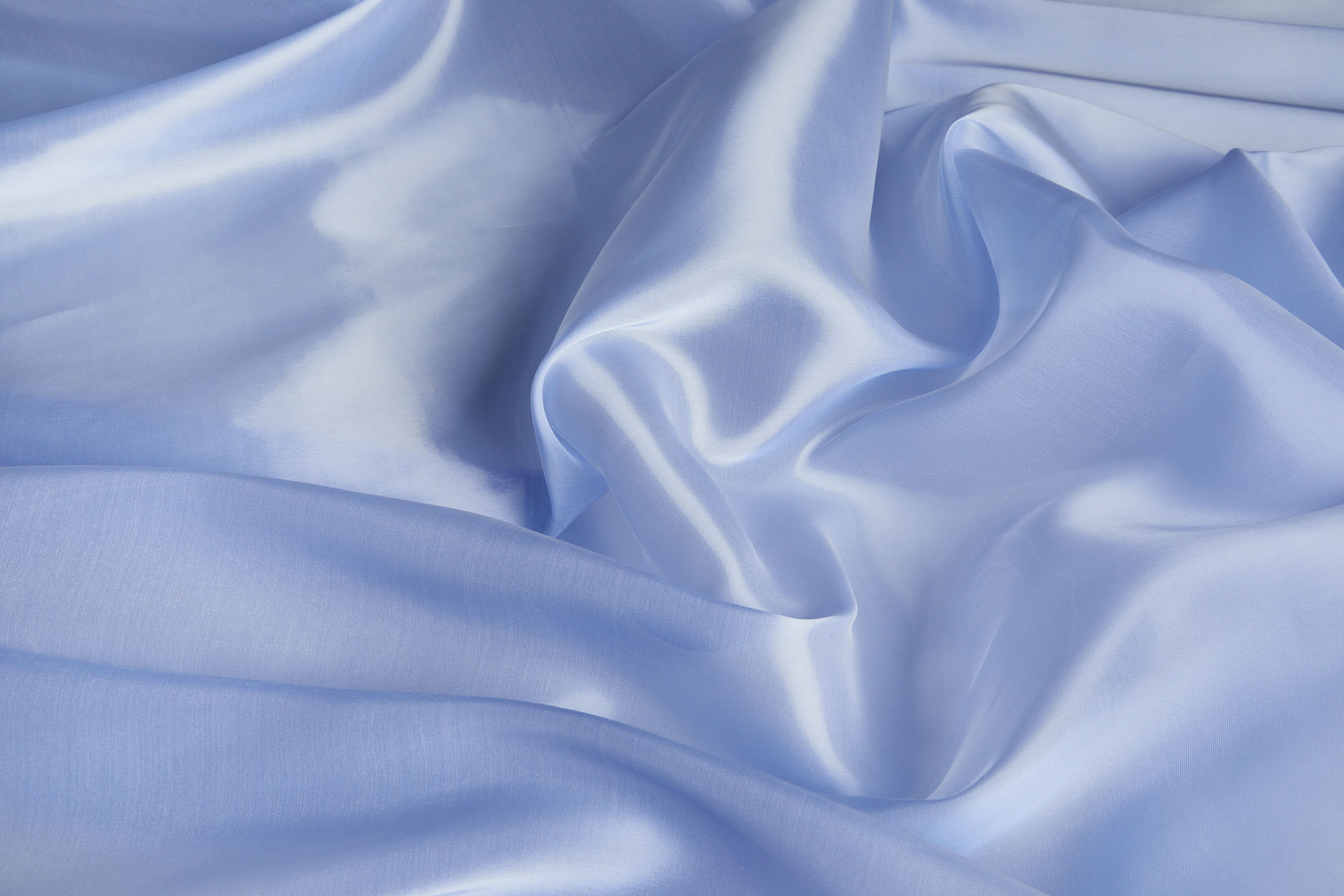 Heavy Weight Liquid Satin Organza - Sky Blue - 0.55m Piece fabric, image 2 of 9