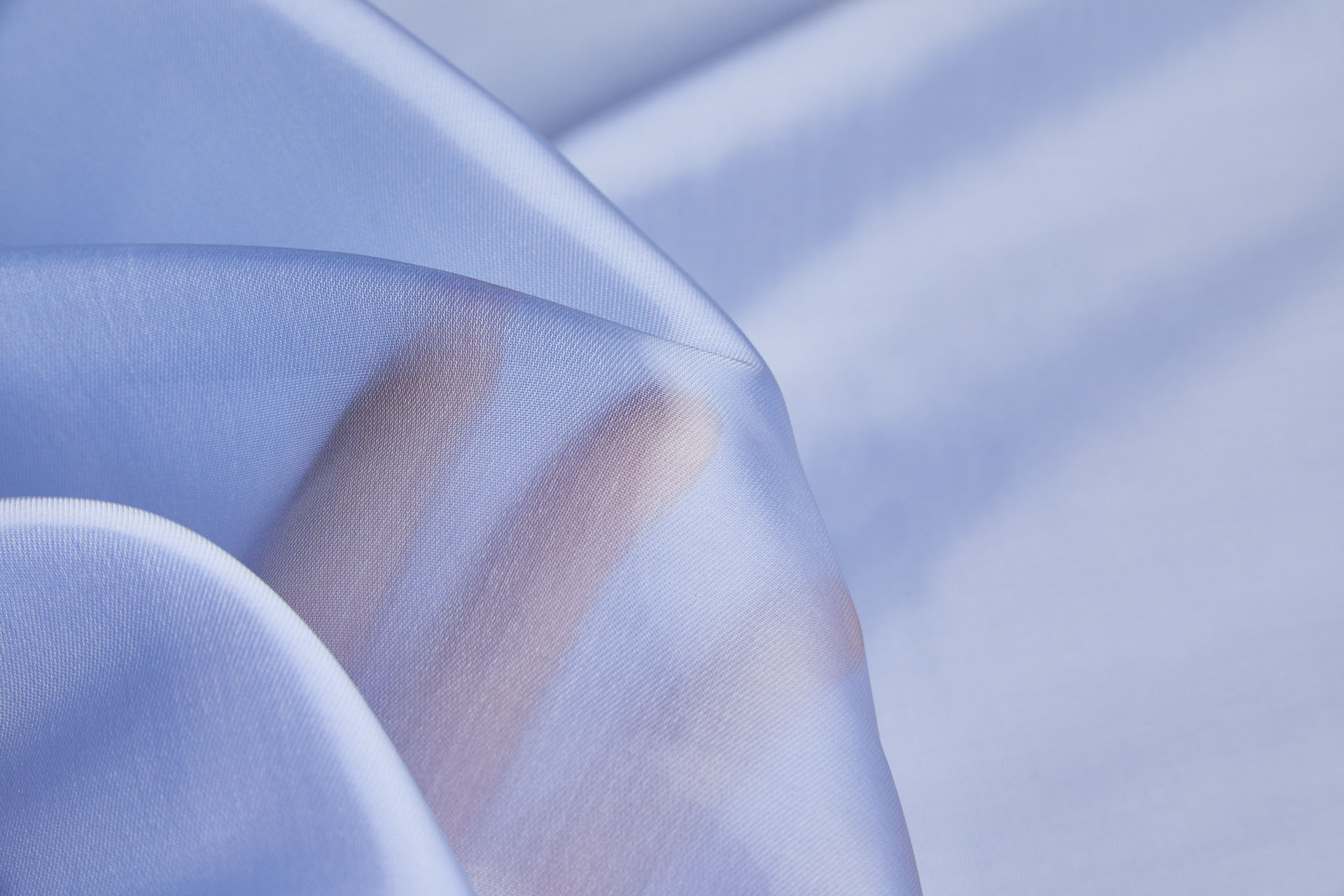 Heavy Weight Liquid Satin Organza - Sky Blue - 0.55m Piece fabric, image 6 of 9