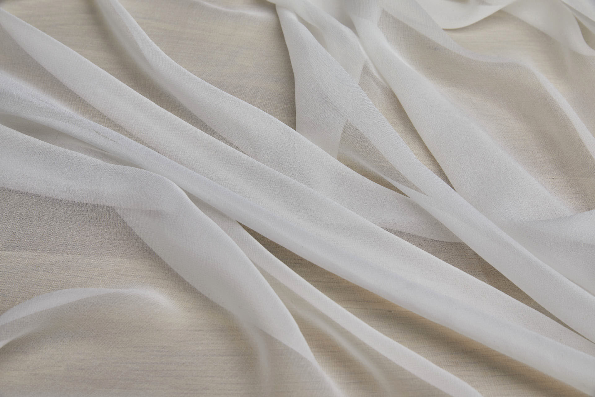 Ivory Silk Georgette - 135-140cm wide fabric, image 7 of 7