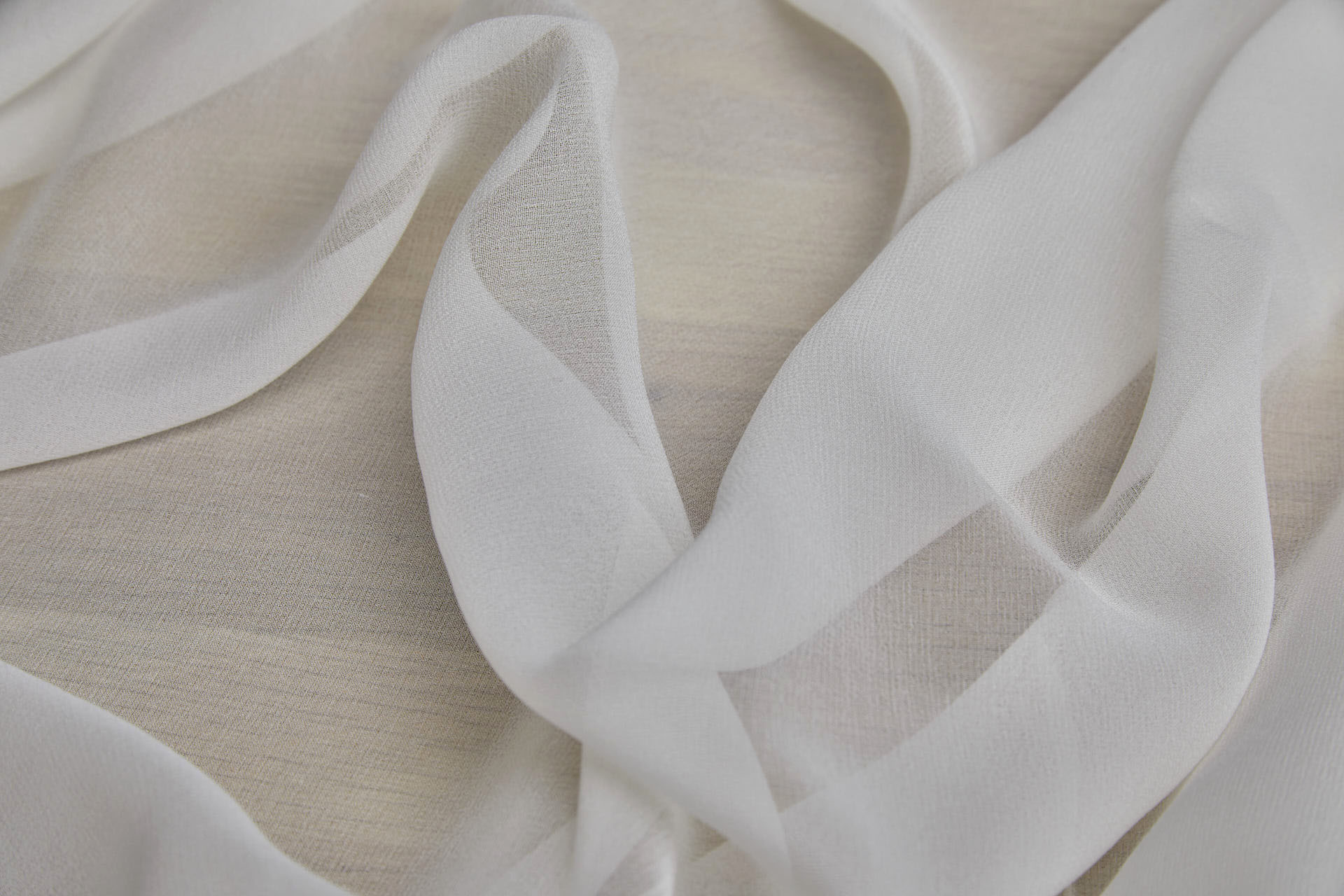 Ivory Silk Georgette - 135-140cm wide fabric