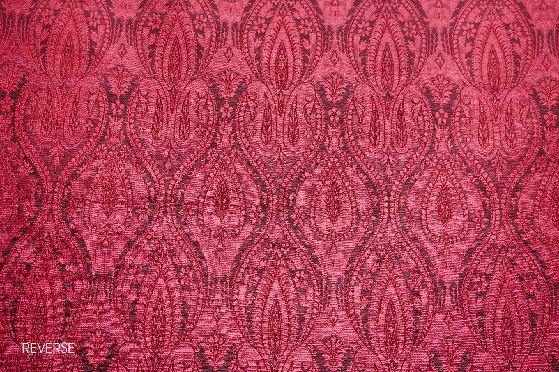 Banaras Brocade - Red, Pink and Navy fabric, image 6 of 10