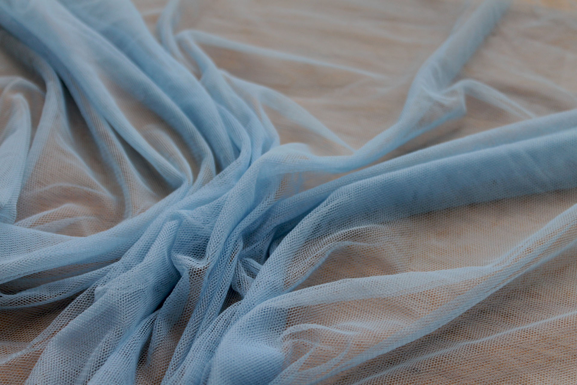 Soft Nylon Tulle - Sky Blue - T57 fabric, image 4 of 5