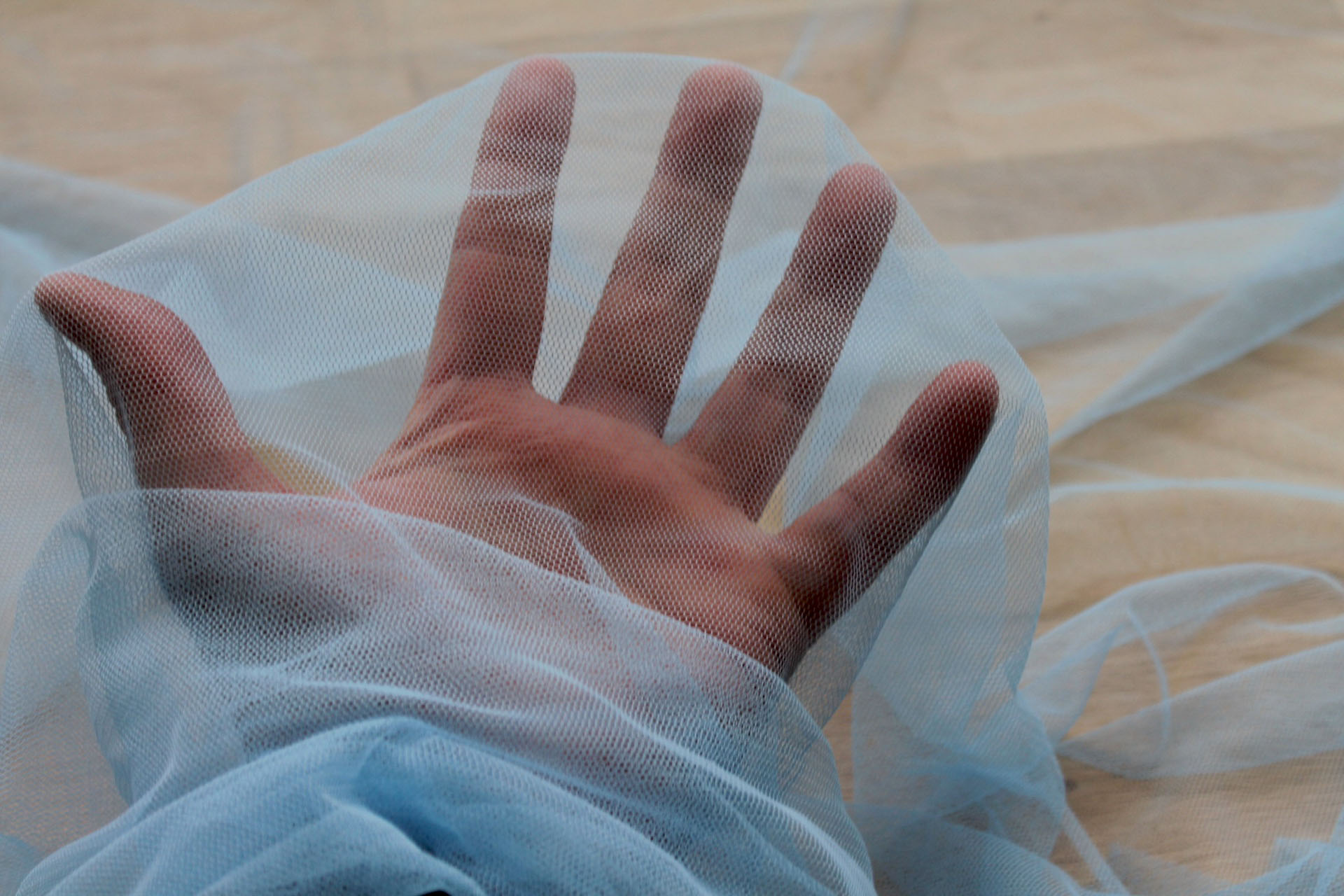 Soft Nylon Tulle - Sky Blue - T57 fabric, image 5 of 5