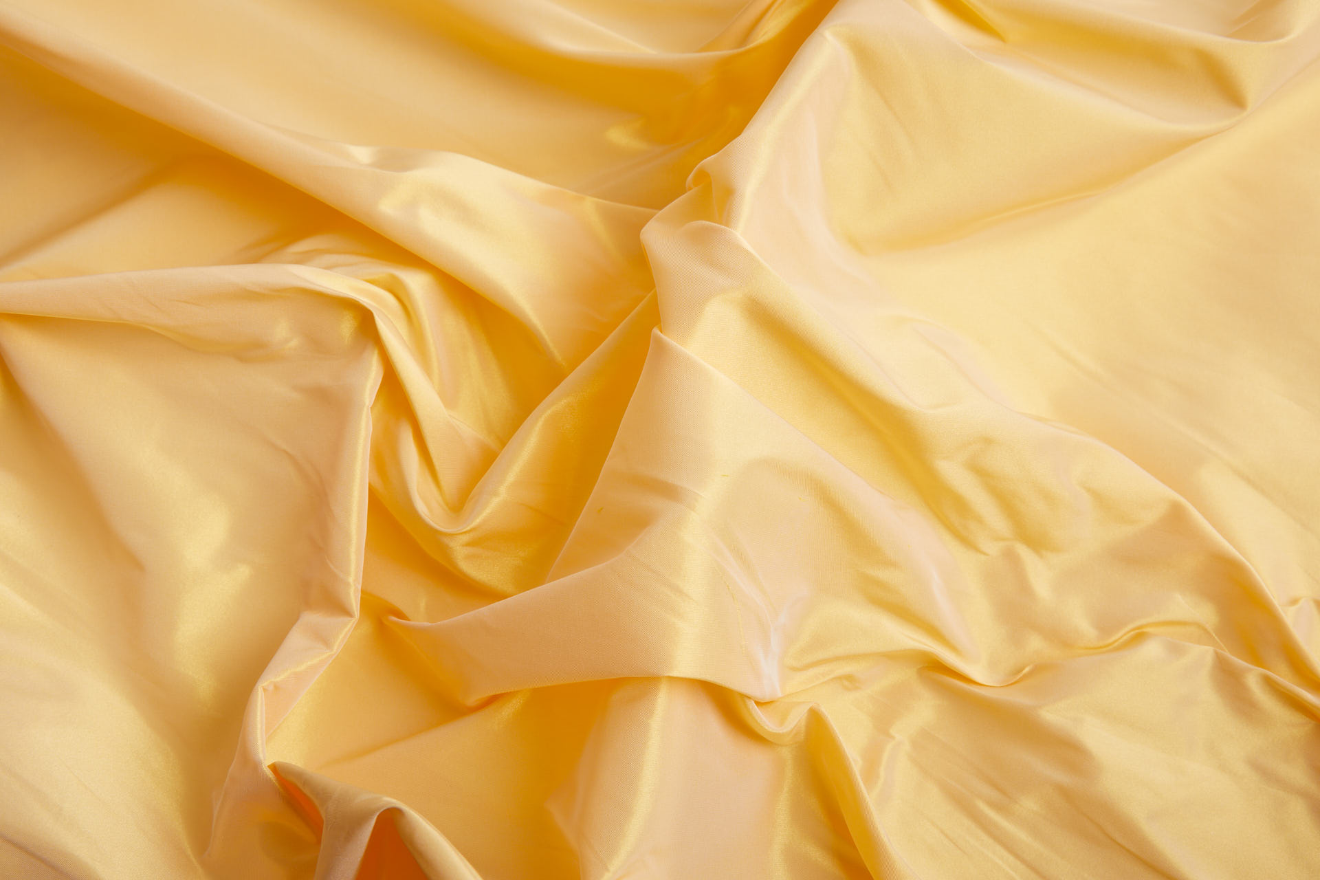 Italian Acetate Taffeta - Yellow fabric, image 2 of 6