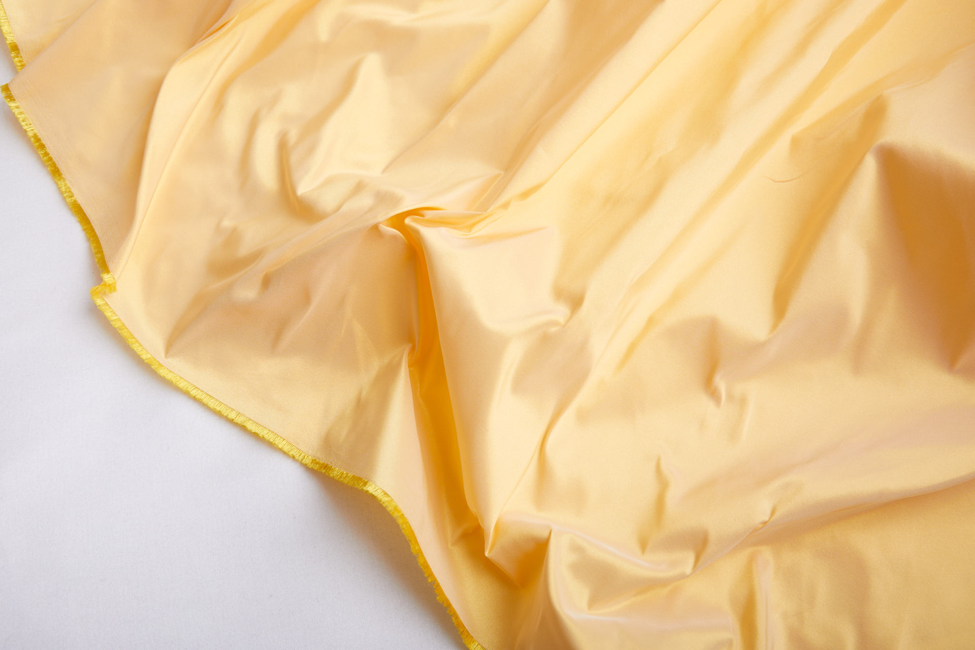 Italian Acetate Taffeta - Yellow fabric, image 5 of 6