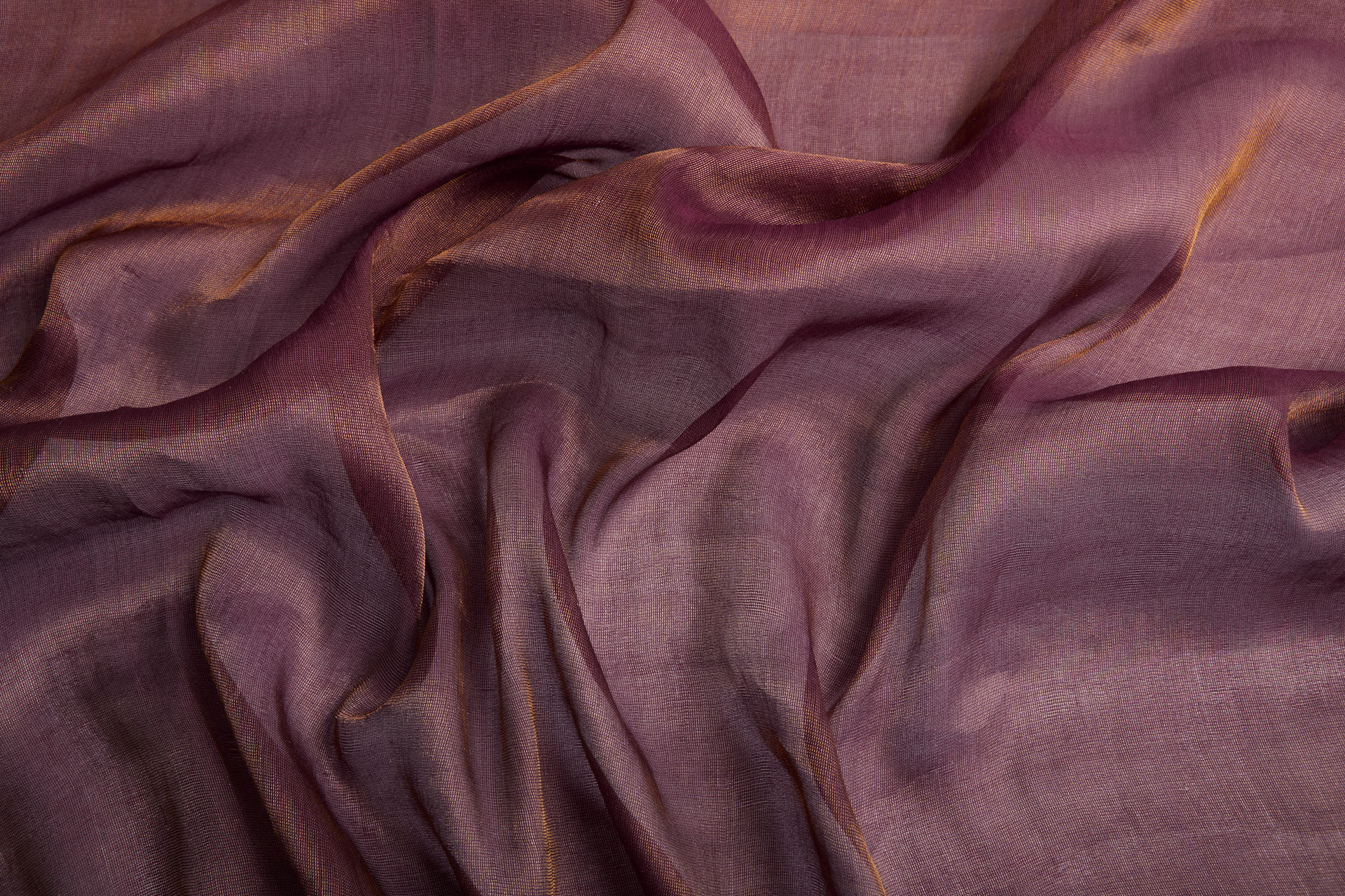 Silk Metallic Chiffon - Burgundy/Gold fabric, image 6 of 12