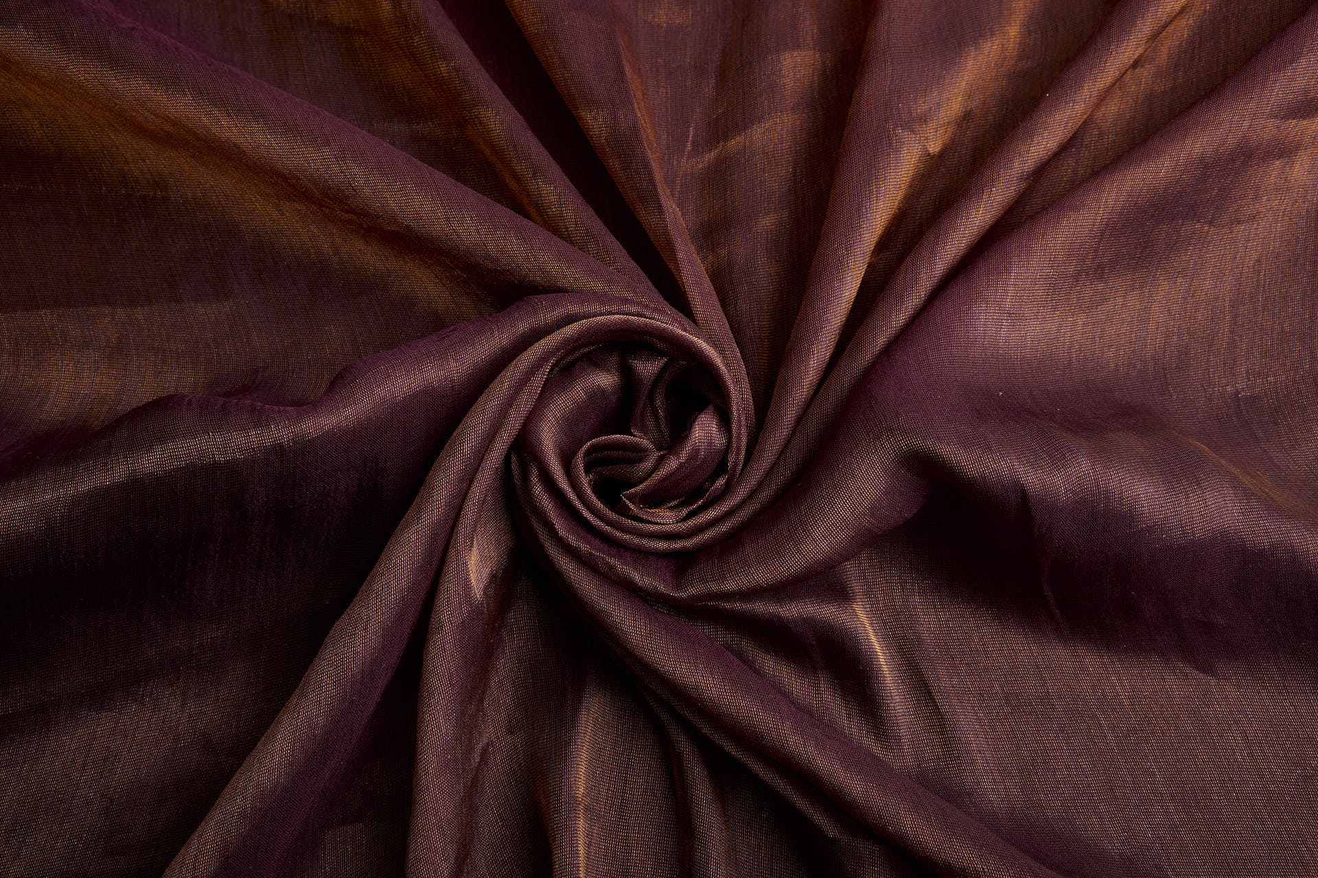 Silk Metallic Chiffon - Burgundy/Gold fabric, image 7 of 12