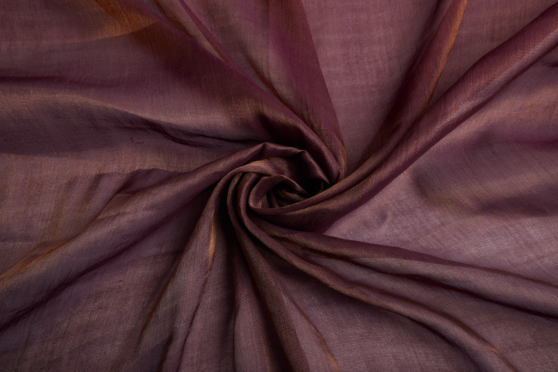 Silk Metallic Chiffon - Burgundy/Gold fabric, image 8 of 12