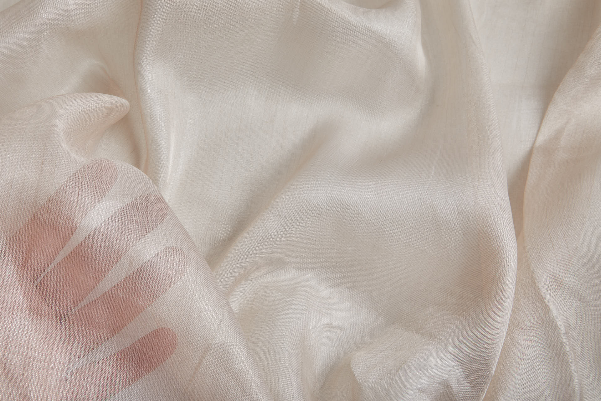 Silk Metallic Chiffon - Blush/silver fabric, image 9 of 12