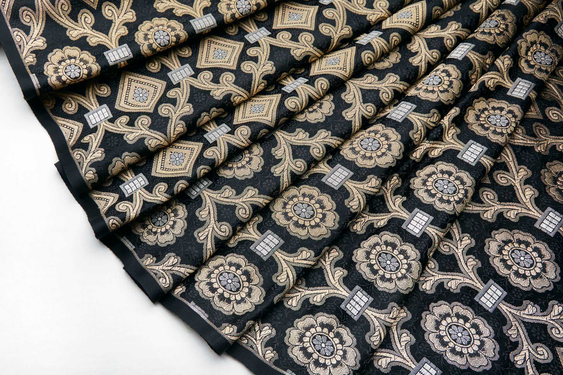 Banaras Brocade - Black and Gold Ecclesiastical fabric