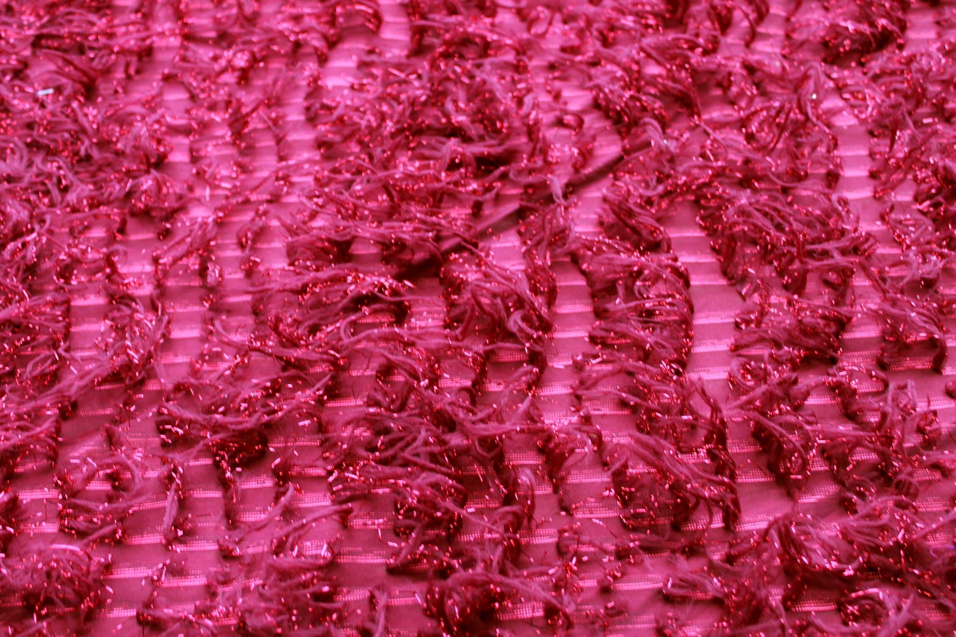 Tufts with Lurex - Dark Red fabric, image 2 of 7