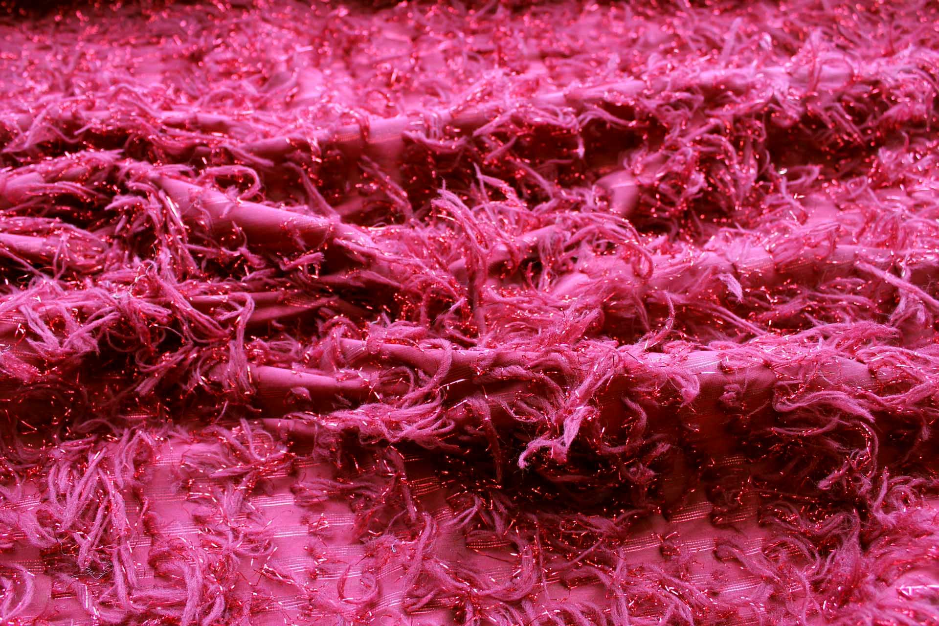 Tufts with Lurex - Dark Red fabric, image 5 of 7