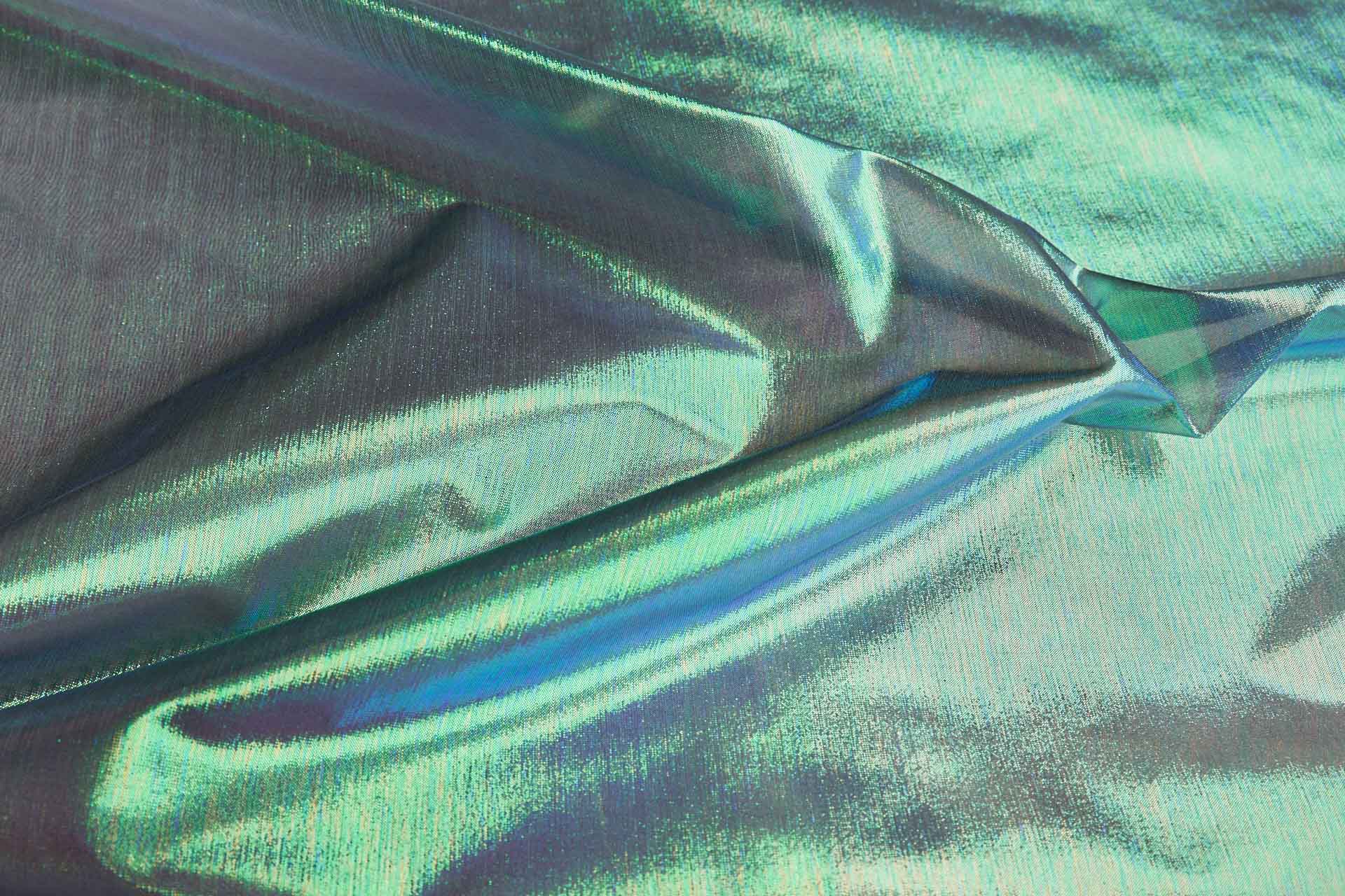 Iridescent Black Silk Lurex Organza fabric, image 12 of 13