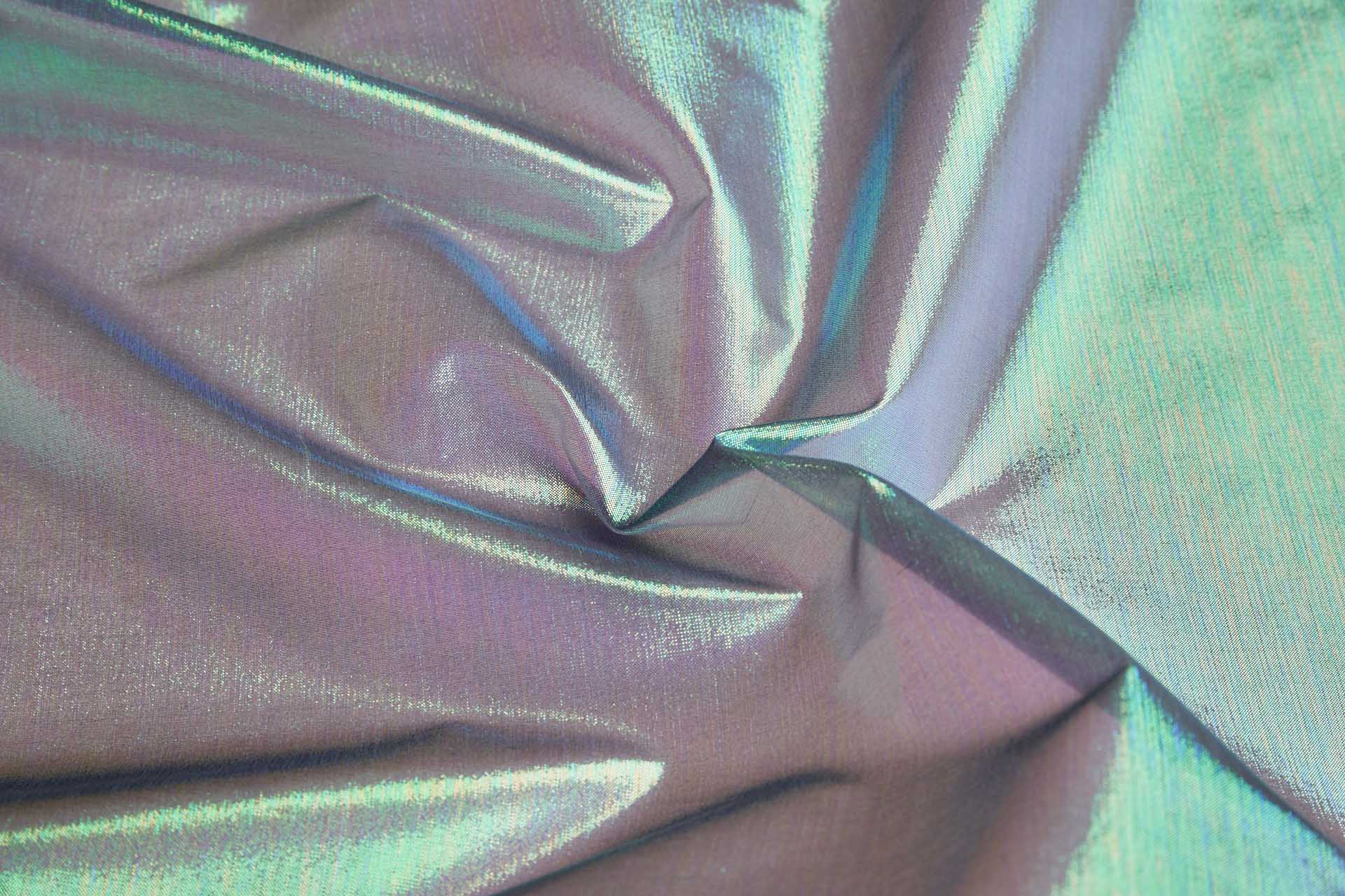 Iridescent Black Silk Lurex Organza fabric, image 2 of 13