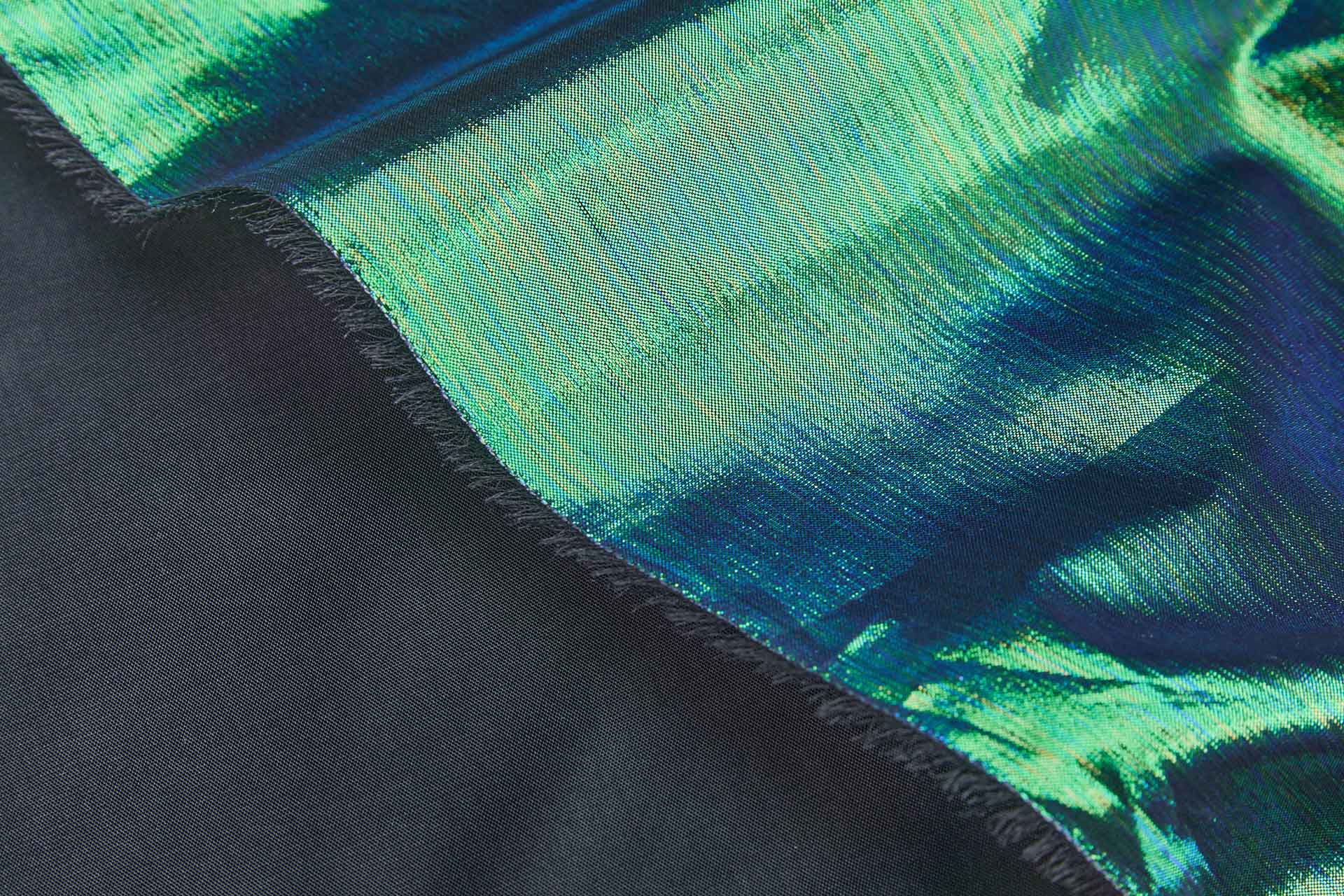 Iridescent Black Silk Lurex Organza fabric, image 6 of 13