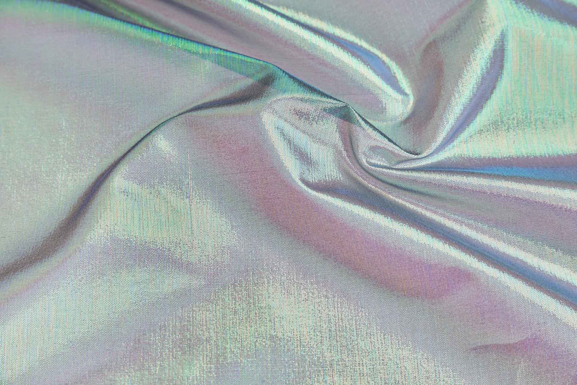 Iridescent Black Silk Lurex Organza fabric, image 7 of 13
