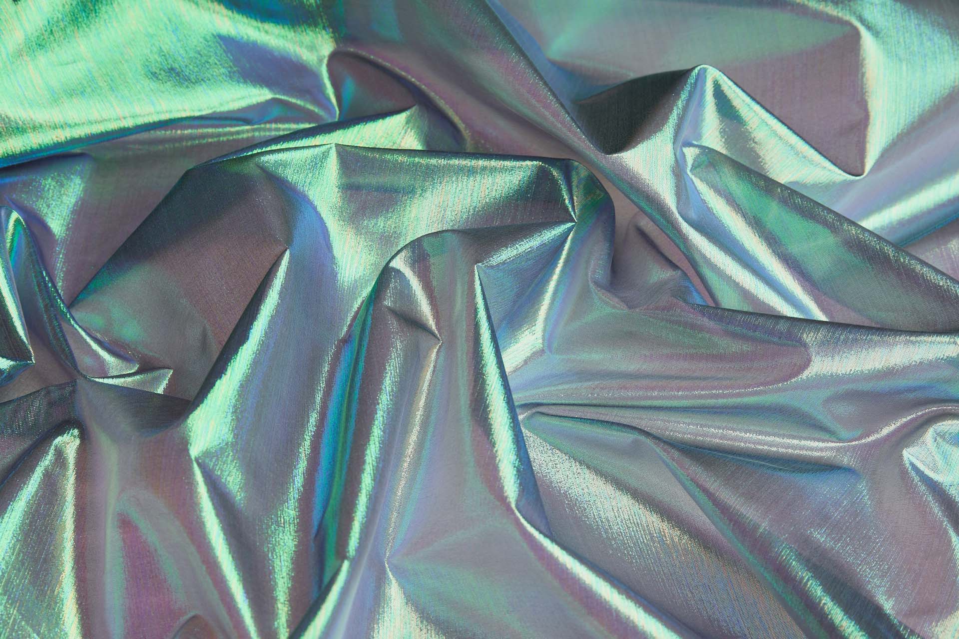 Iridescent Black Silk Lurex Organza fabric, image 9 of 13
