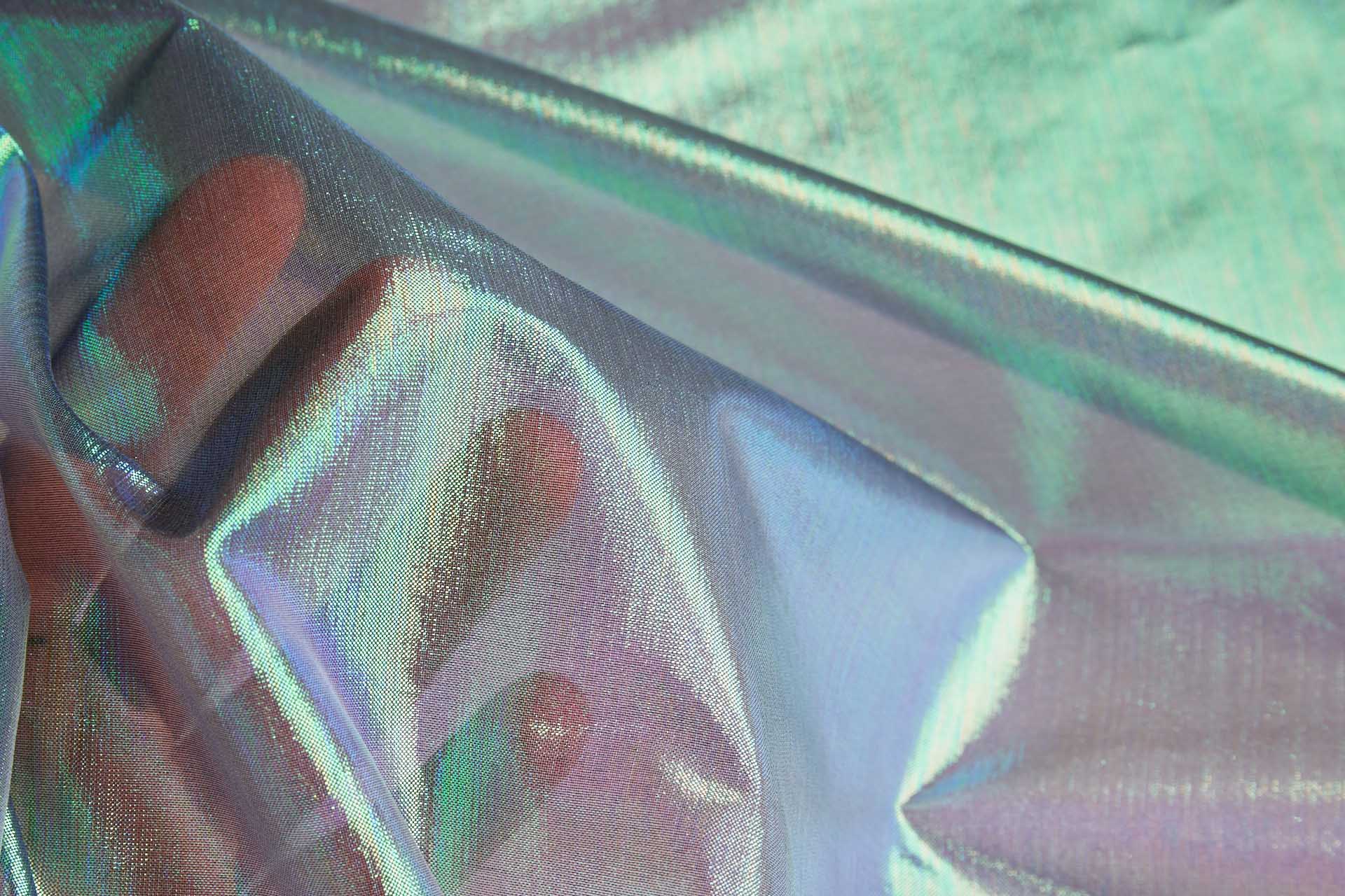 Iridescent Black Silk Lurex Organza fabric, image 8 of 13