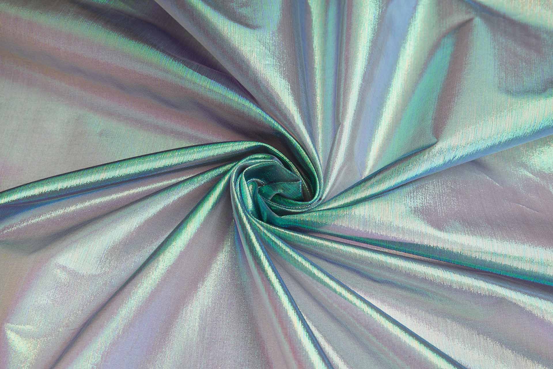 Iridescent Black Silk Lurex Organza fabric