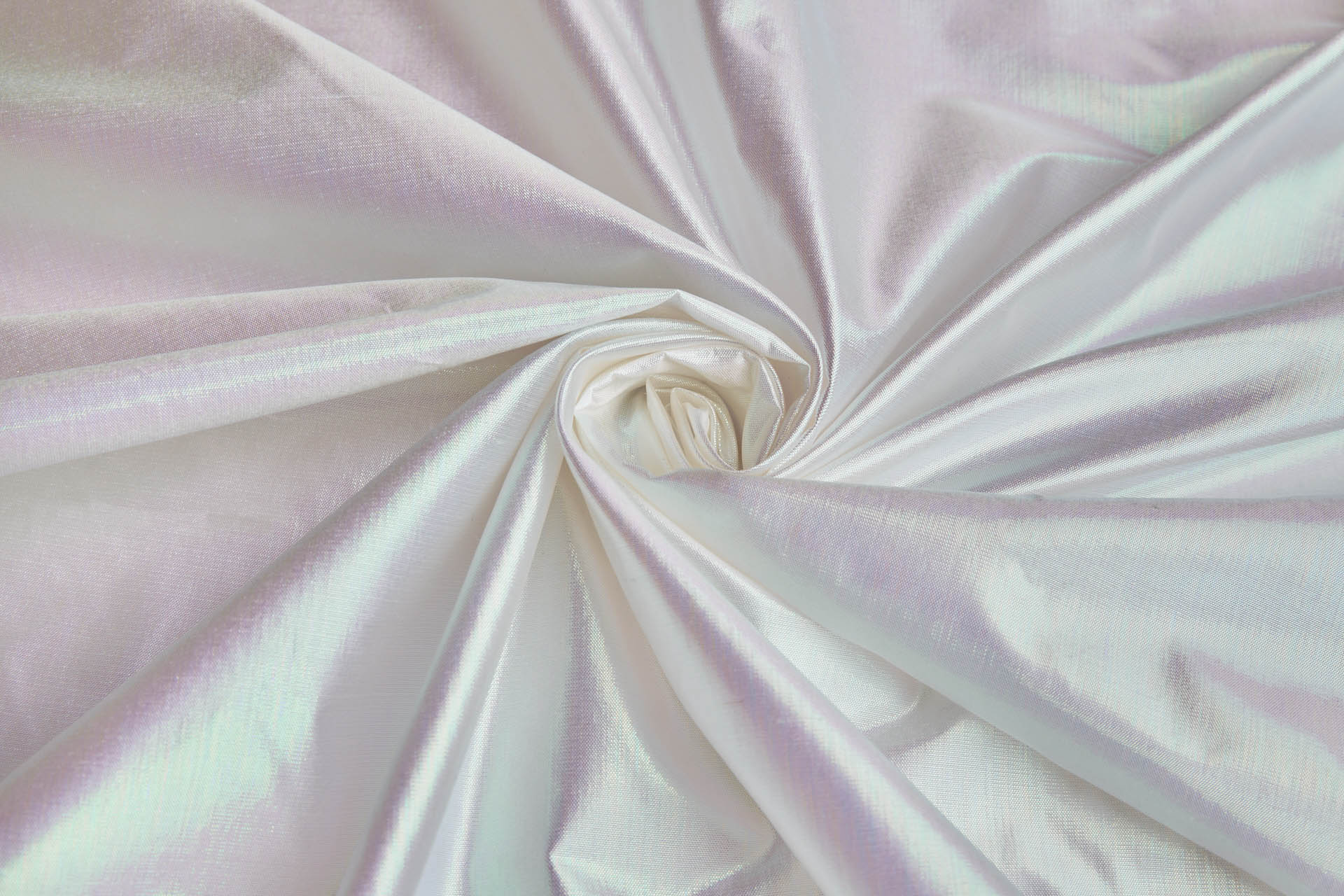 Iridescent Ivory Silk Lurex Taffeta fabric